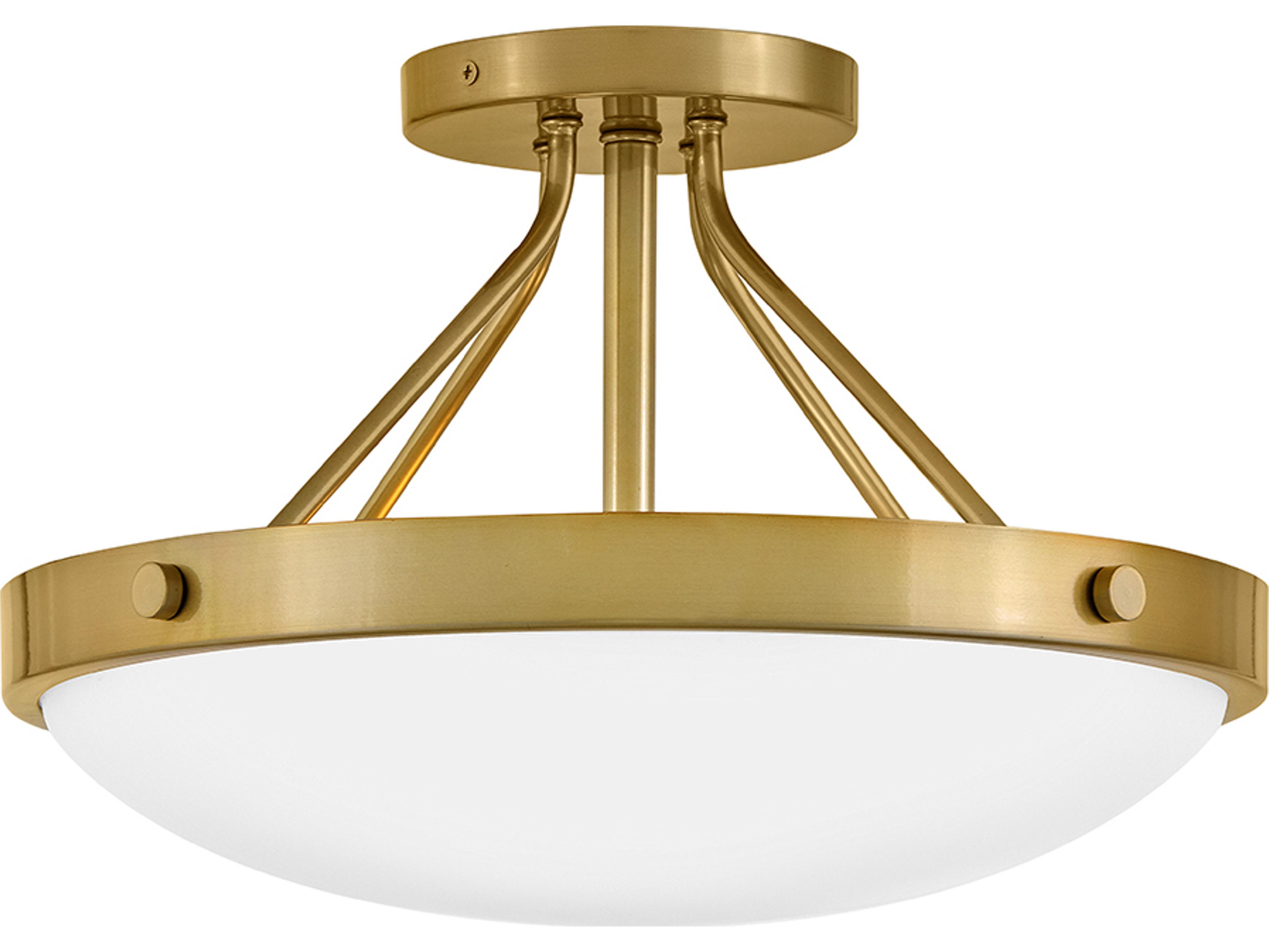 Lark Living Gus 3-Light Gold Bowl Semi Flush Mount