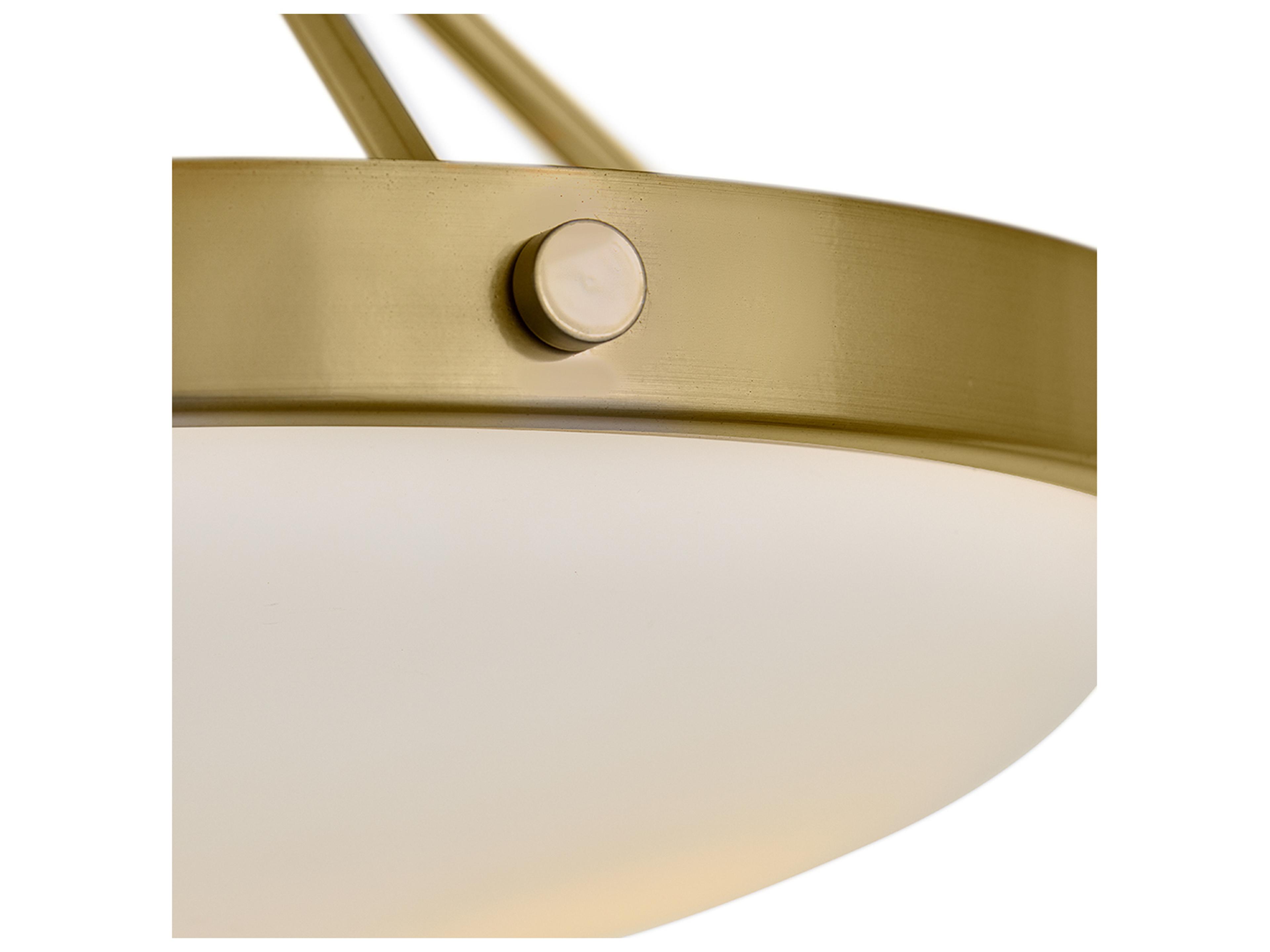 Lark Living Gus 3-Light Gold Bowl Semi Flush Mount