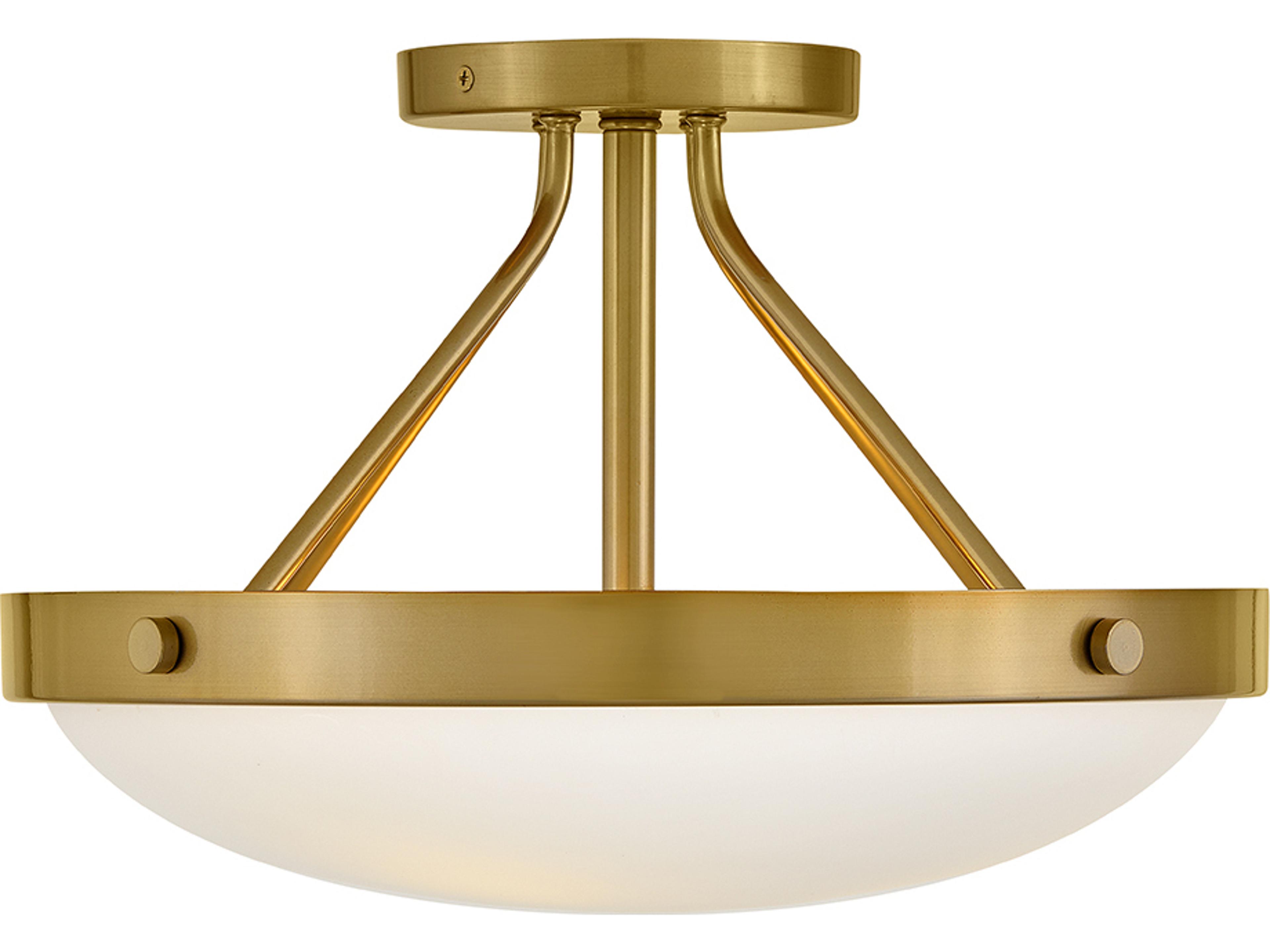 Lark Living Gus 3-Light Gold Bowl Semi Flush Mount