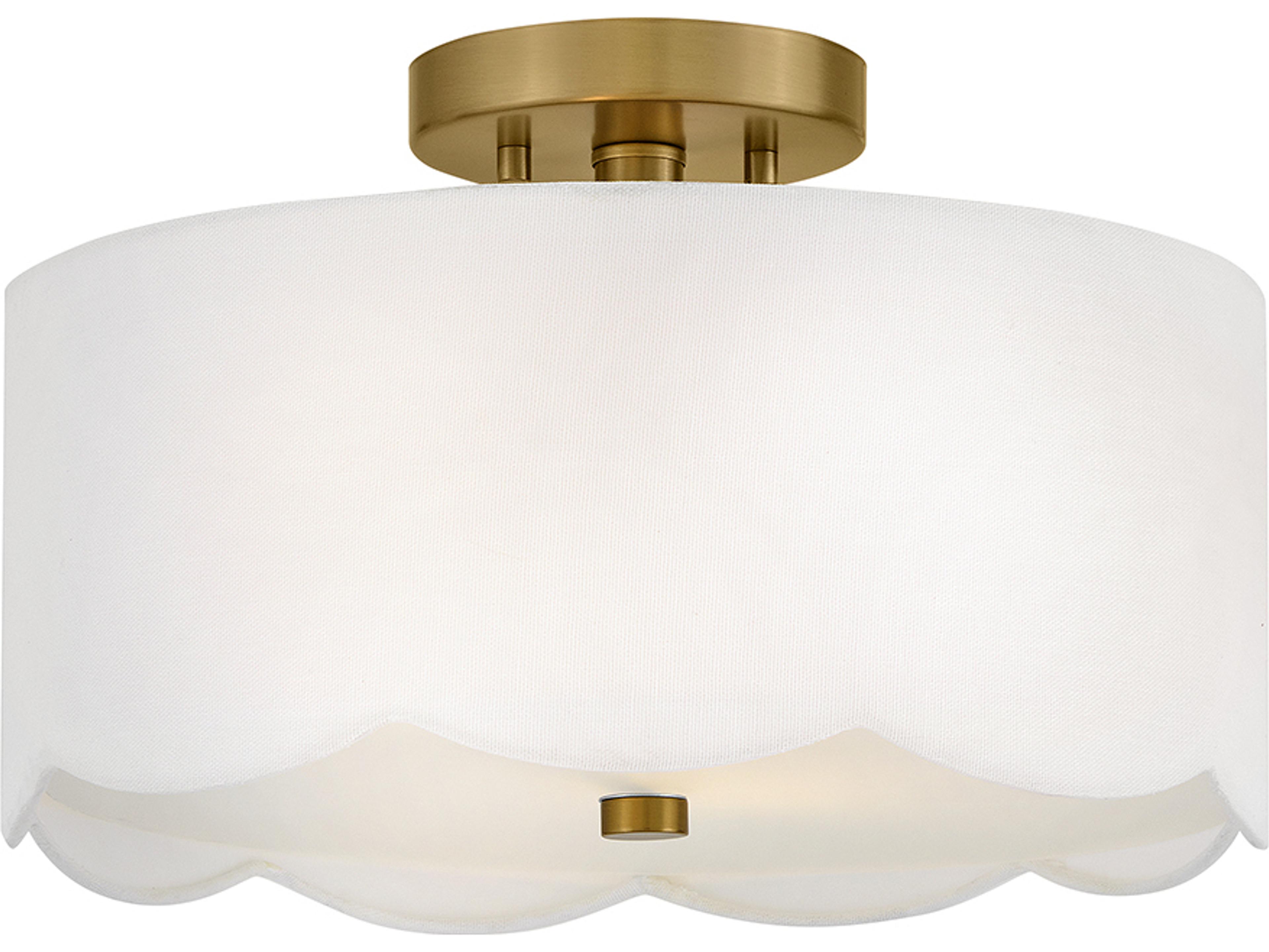 Bliss Semi-Flush Mount Light Lacquered Brass