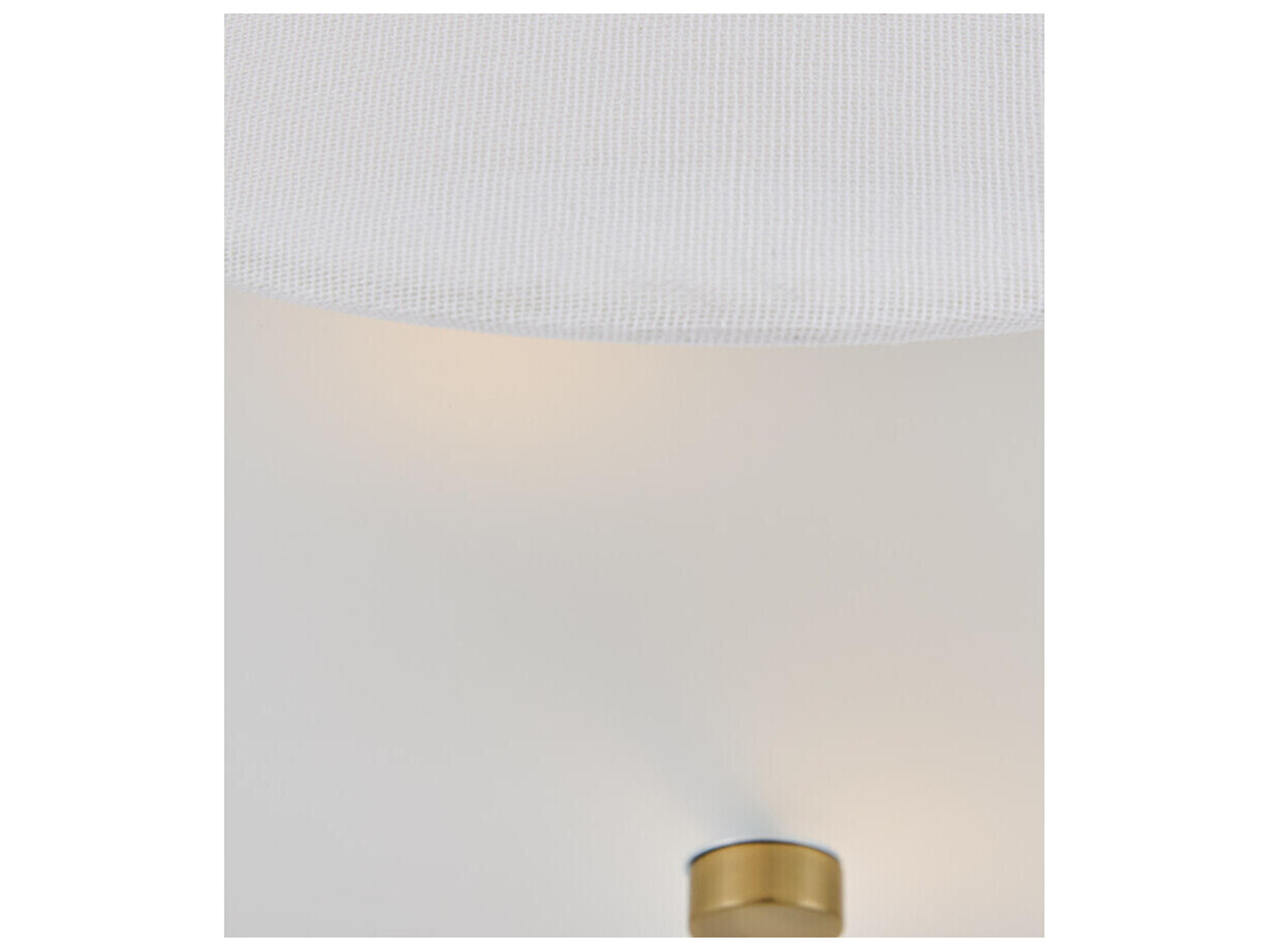 Lark Living Bliss 2-Light Lacquered Brass Drum Semi Flush Mount