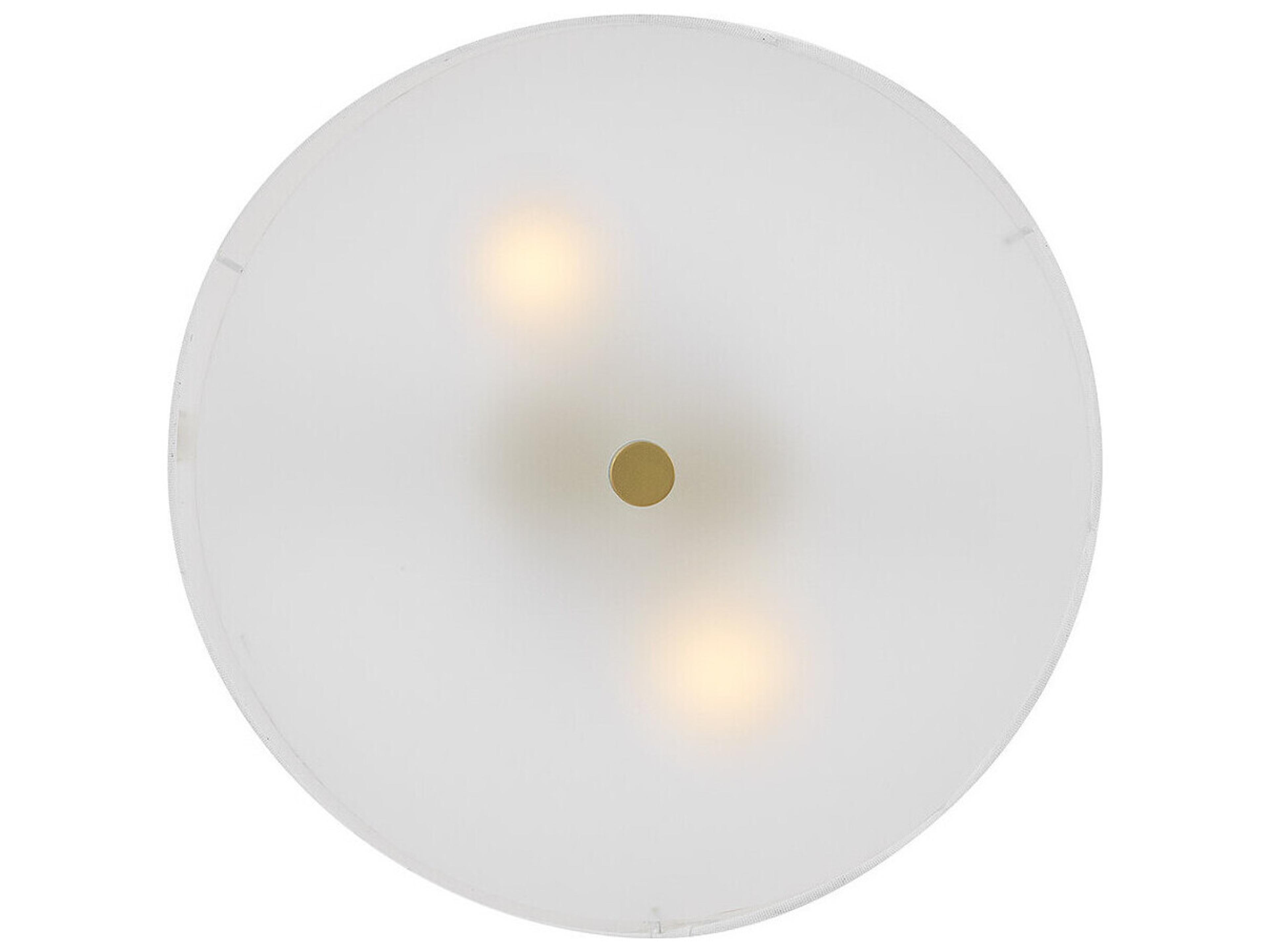 Lark Living Bliss 2-Light Lacquered Brass Drum Semi Flush Mount