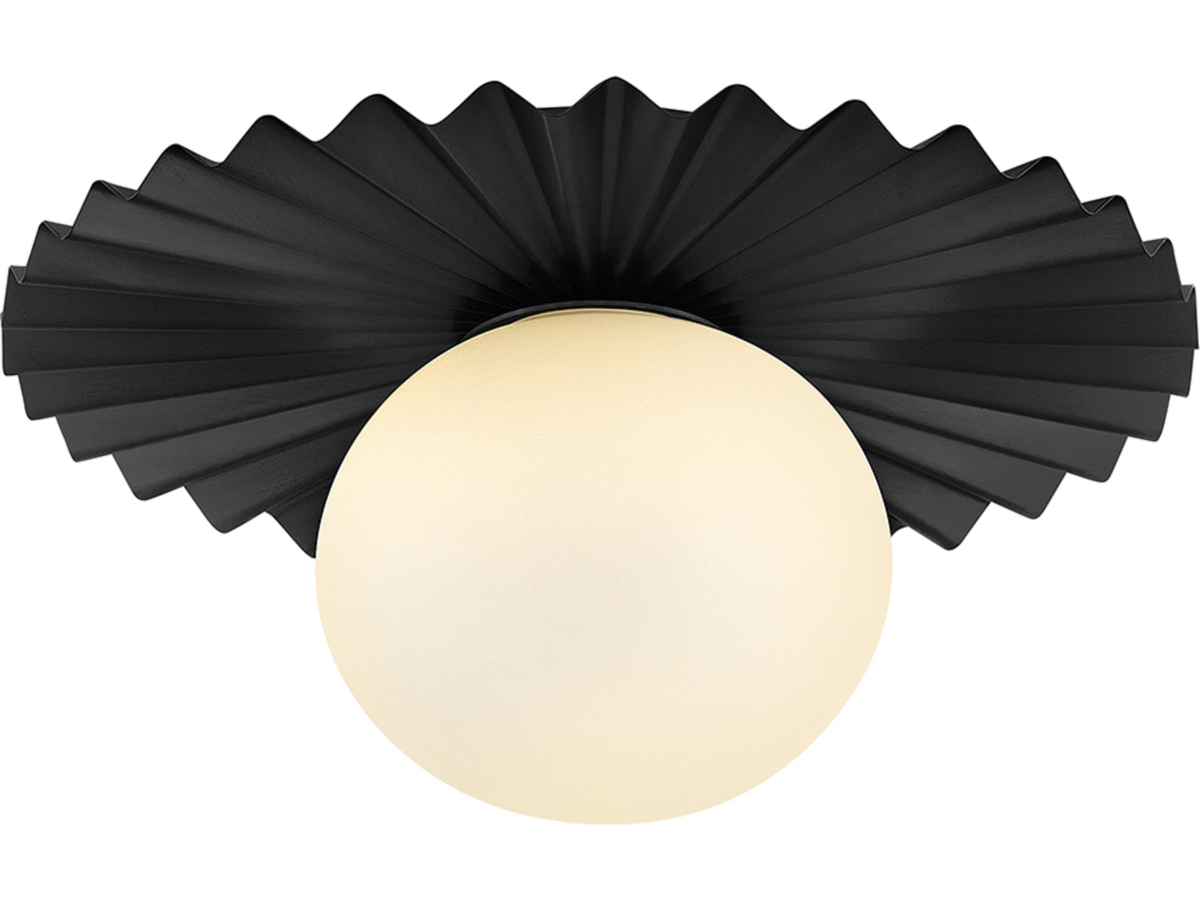 Stevie 1-Light Black Globe Flush Mount