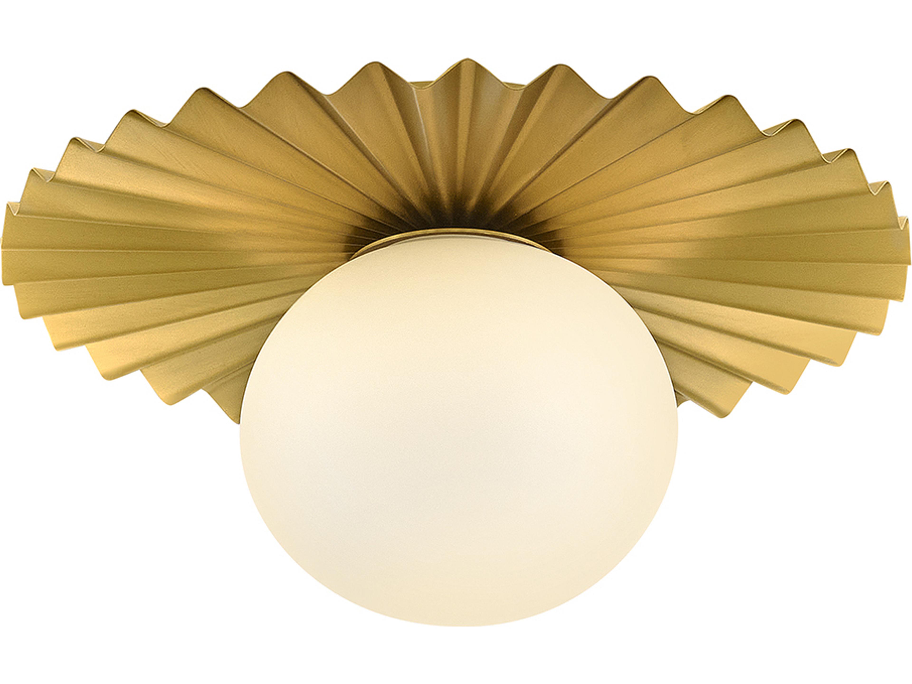 Stevie 1-Light Lacquered Brass Globe Flush Mount