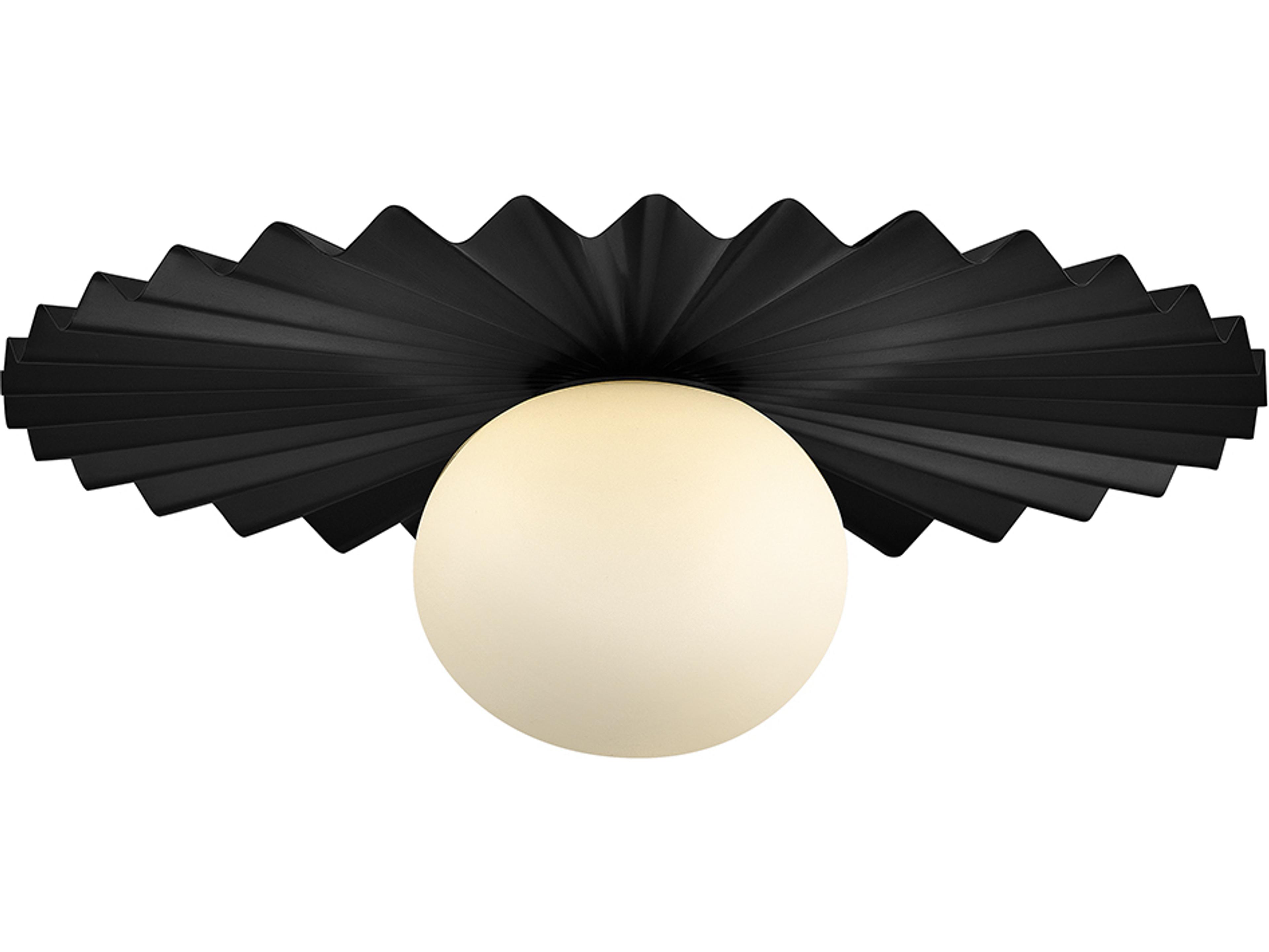 Stevie 1-Light Black Globe Flush Mount