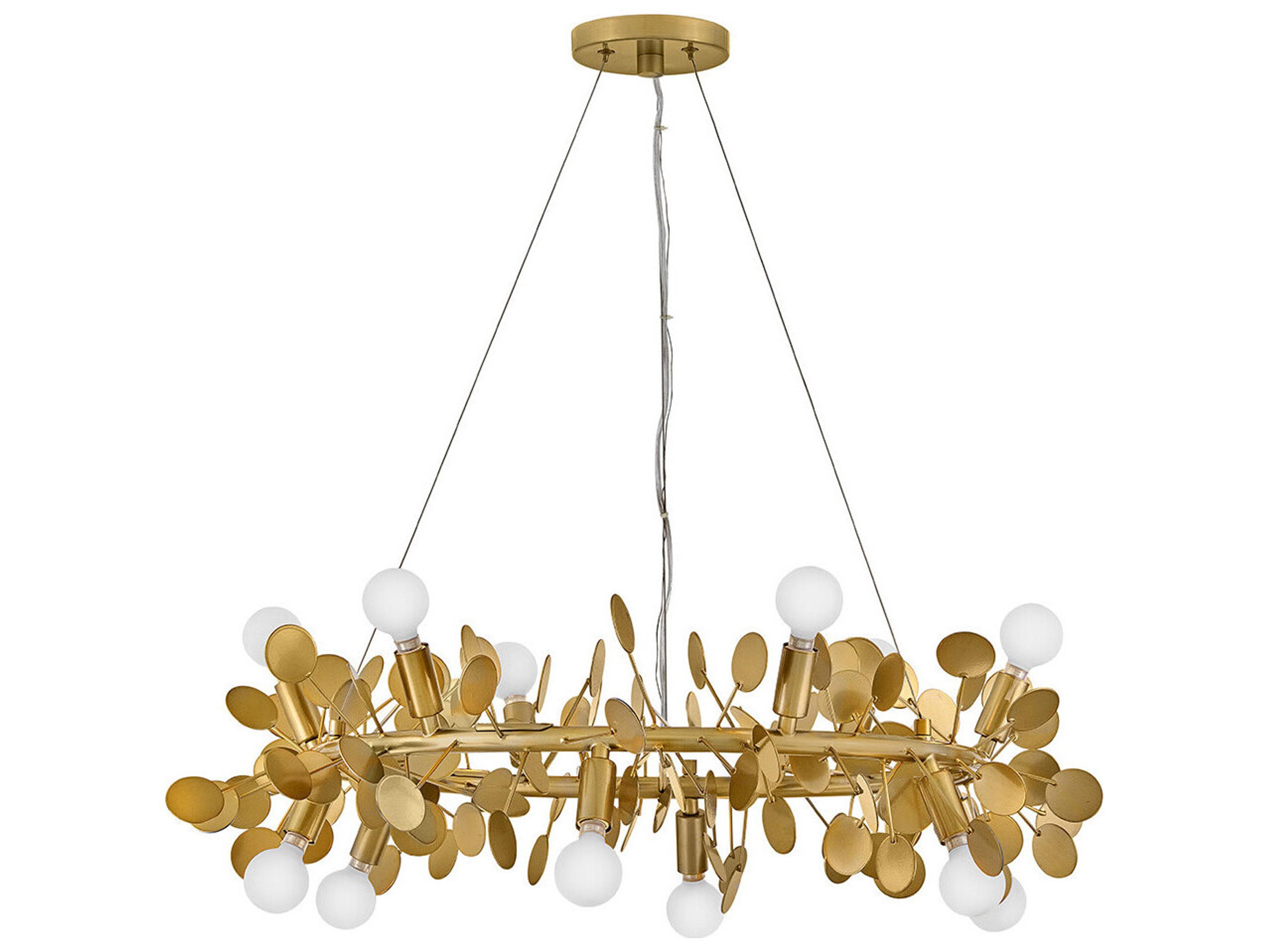 Lark Living Lolli 12-Light Distressed Brass Chandelier