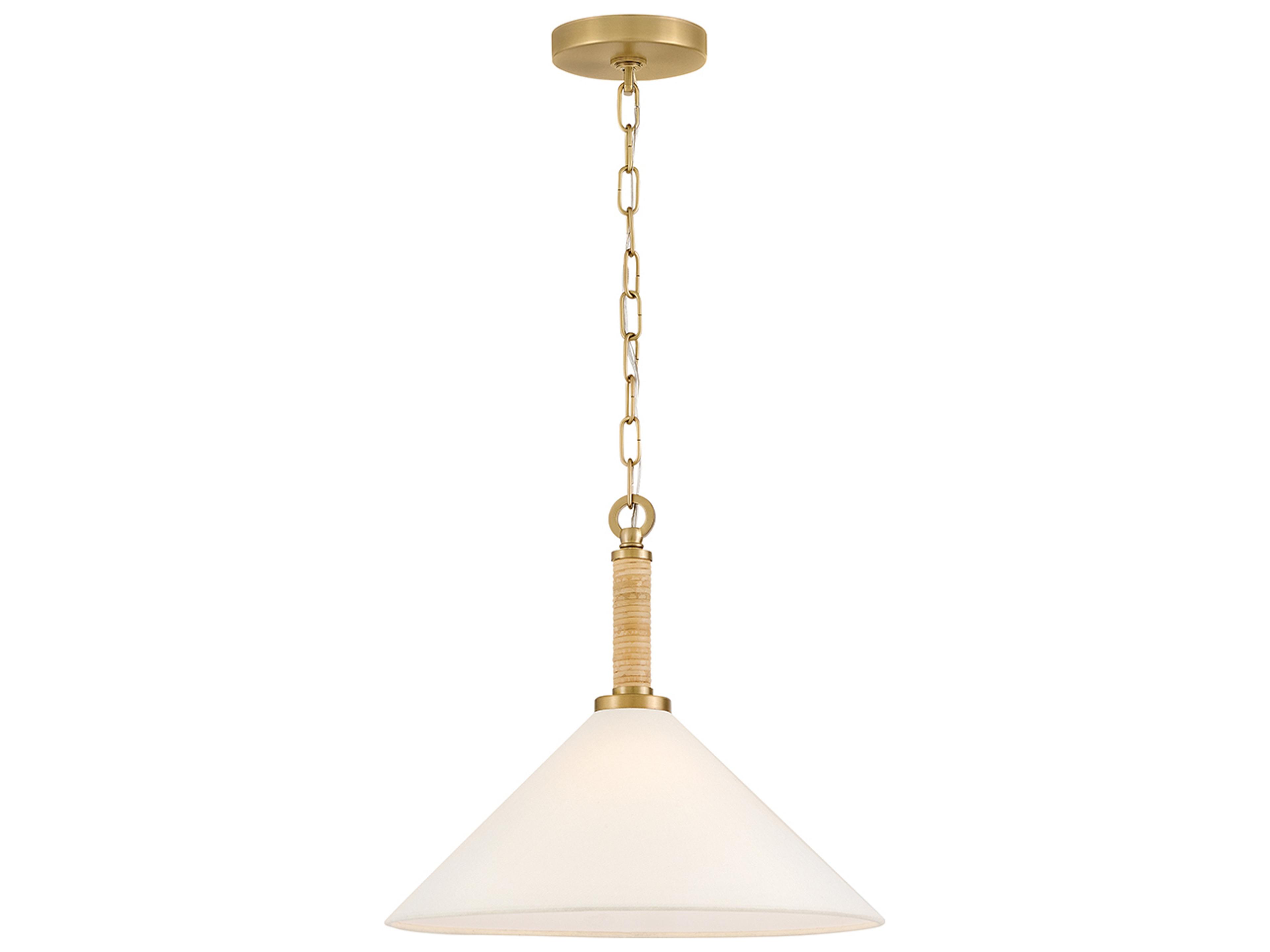 Cove 1-Light Lacquered Brass Pendant