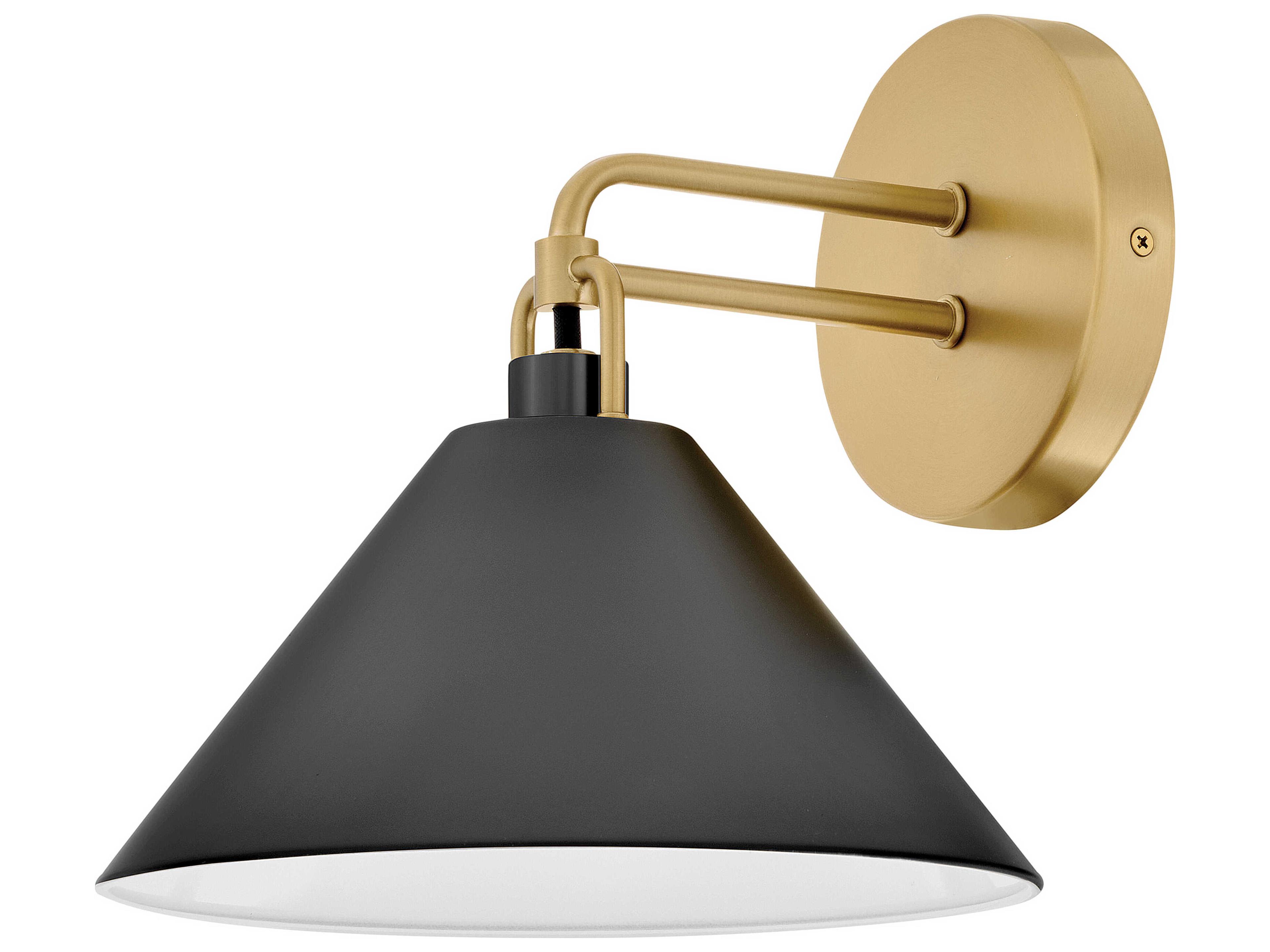 Lark Living Milo 1-Light Lacquered Brass Black Wall Sconce