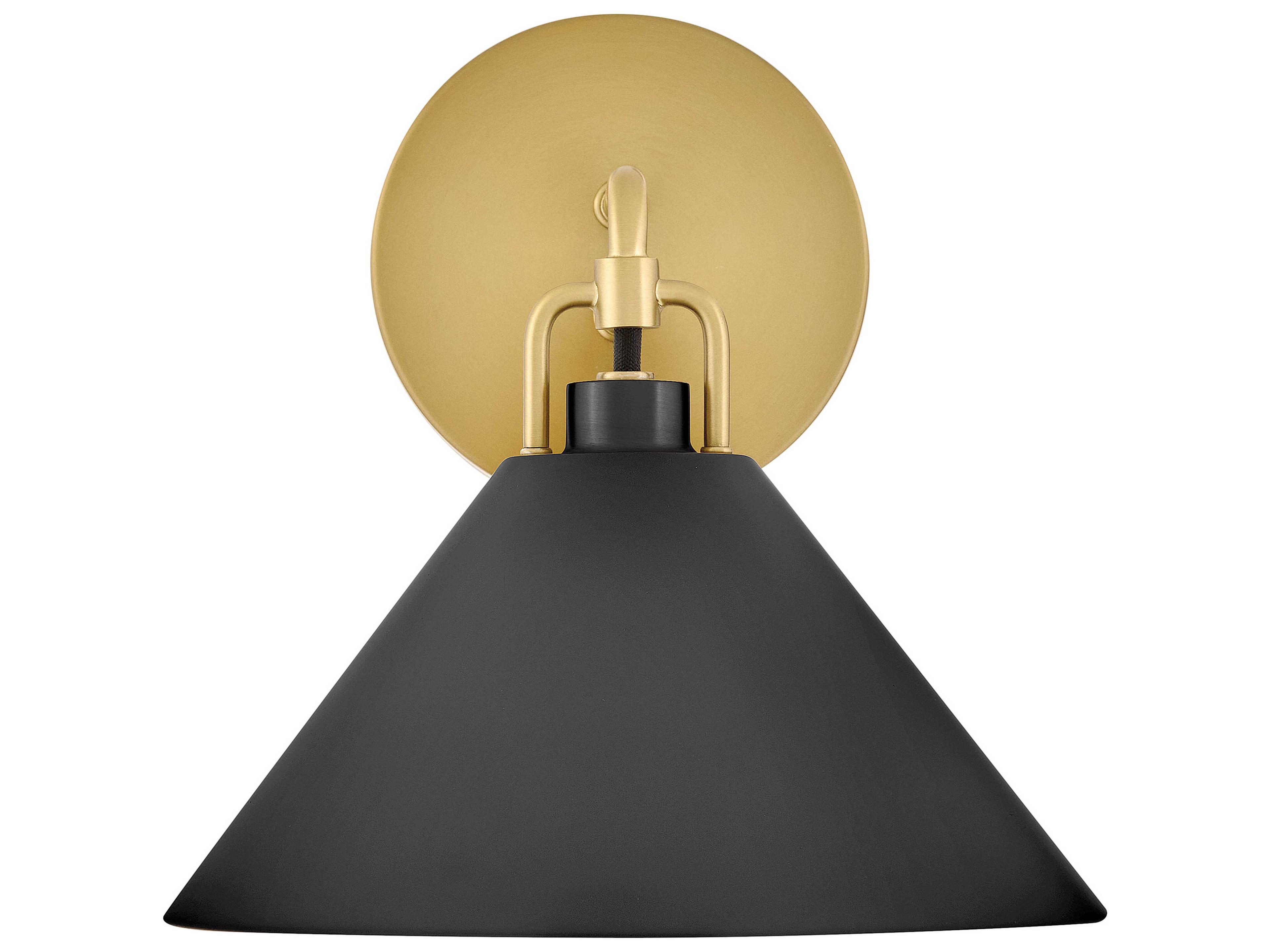 Lark Living Milo 1-Light Lacquered Brass Black Wall Sconce