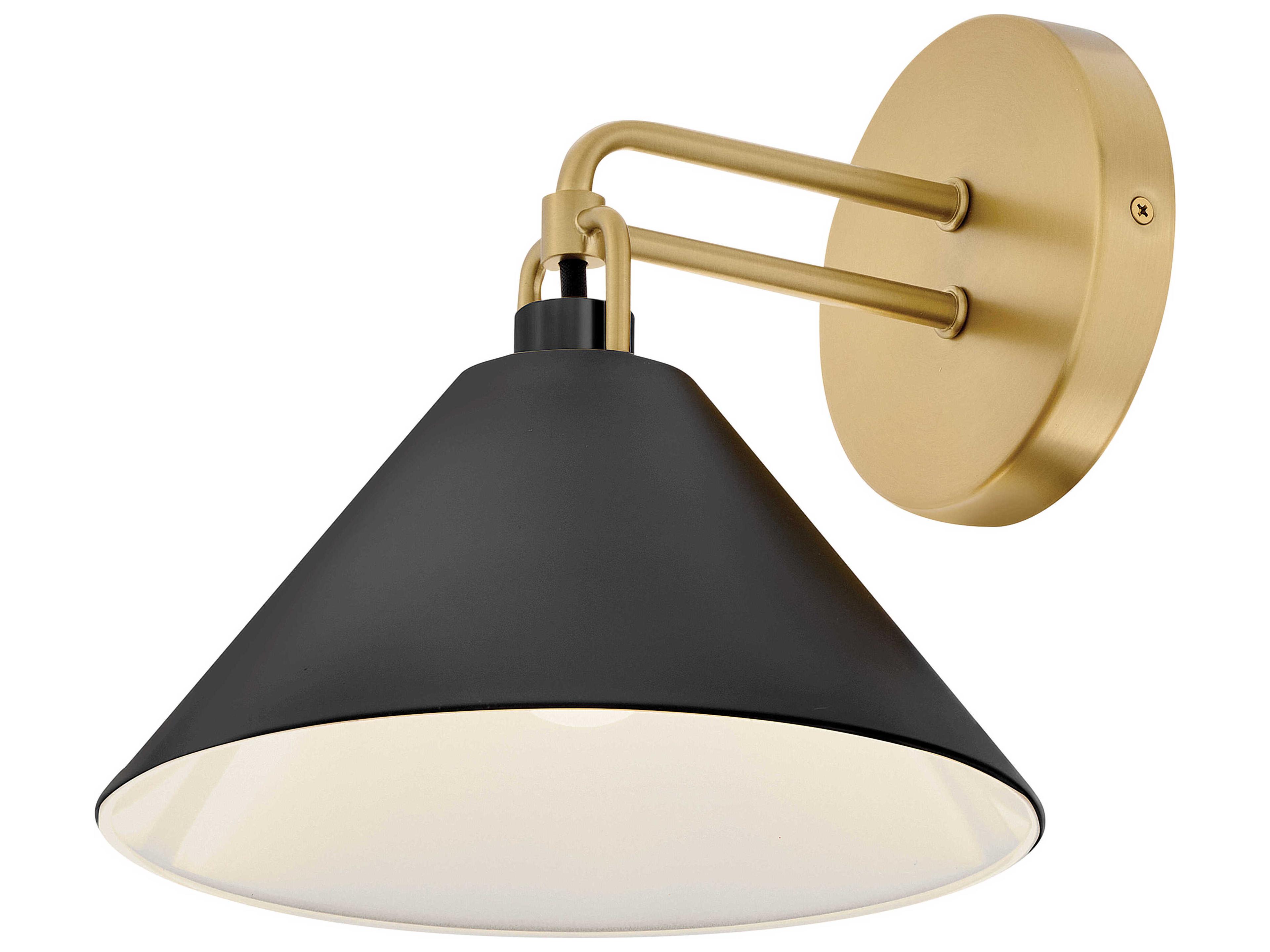 Lark Living Milo 1-Light Lacquered Brass Black Wall Sconce