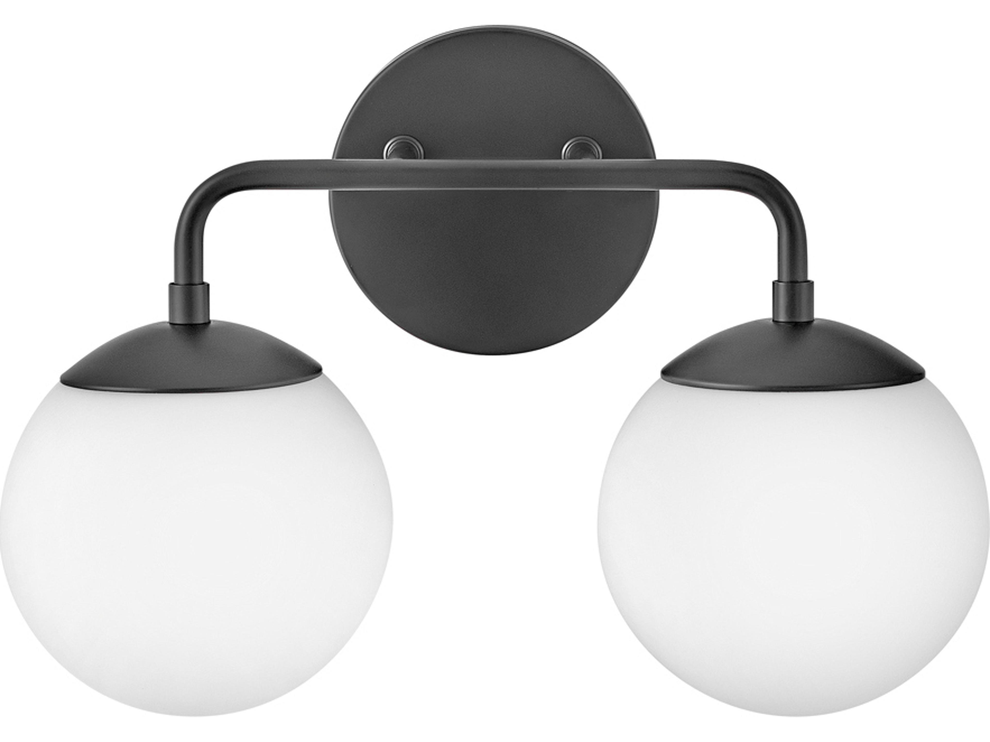 Julep 2-Light Black Vanity Light