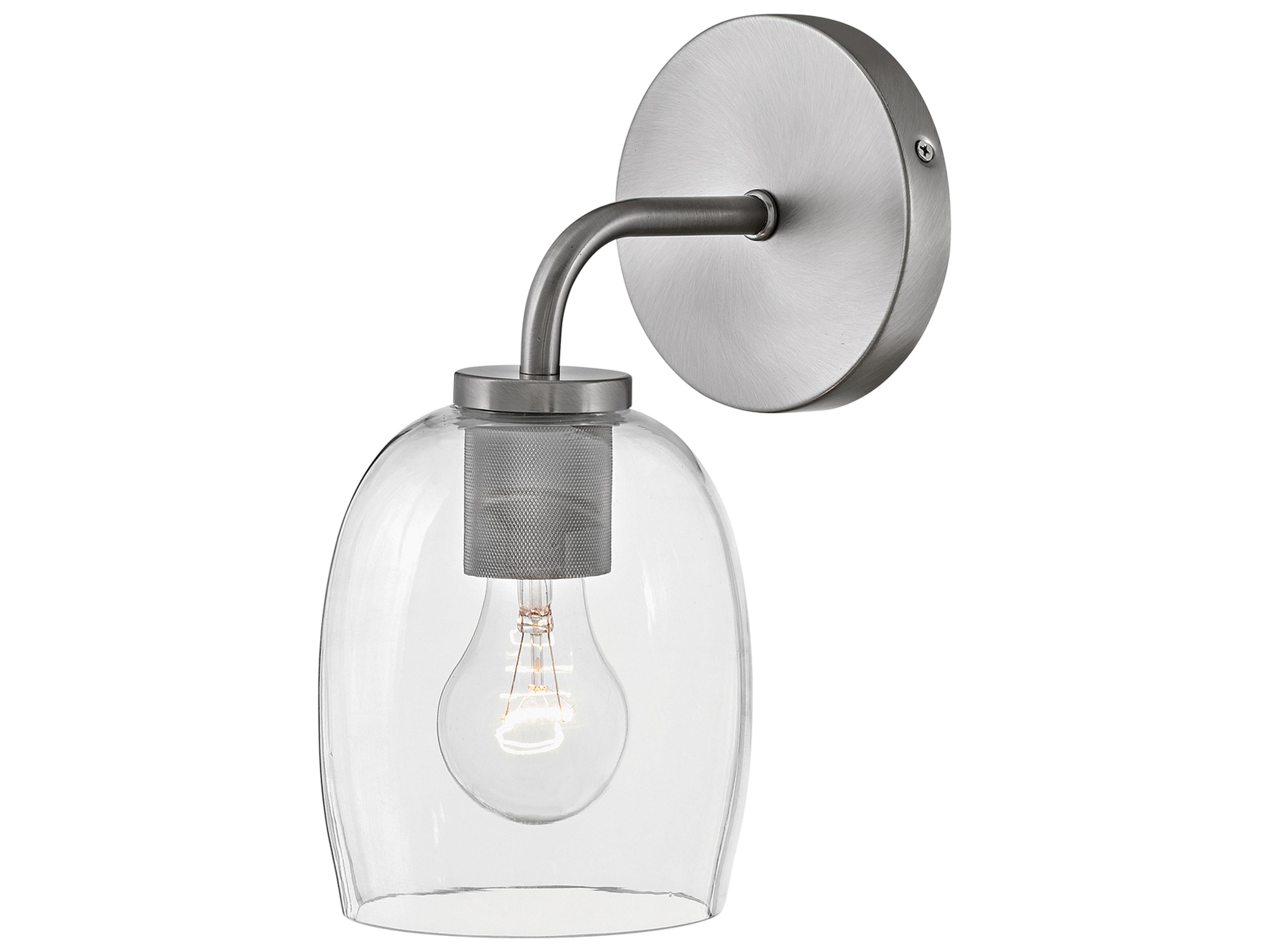 Percy 1-Light Antique Nickel Wall Sconce