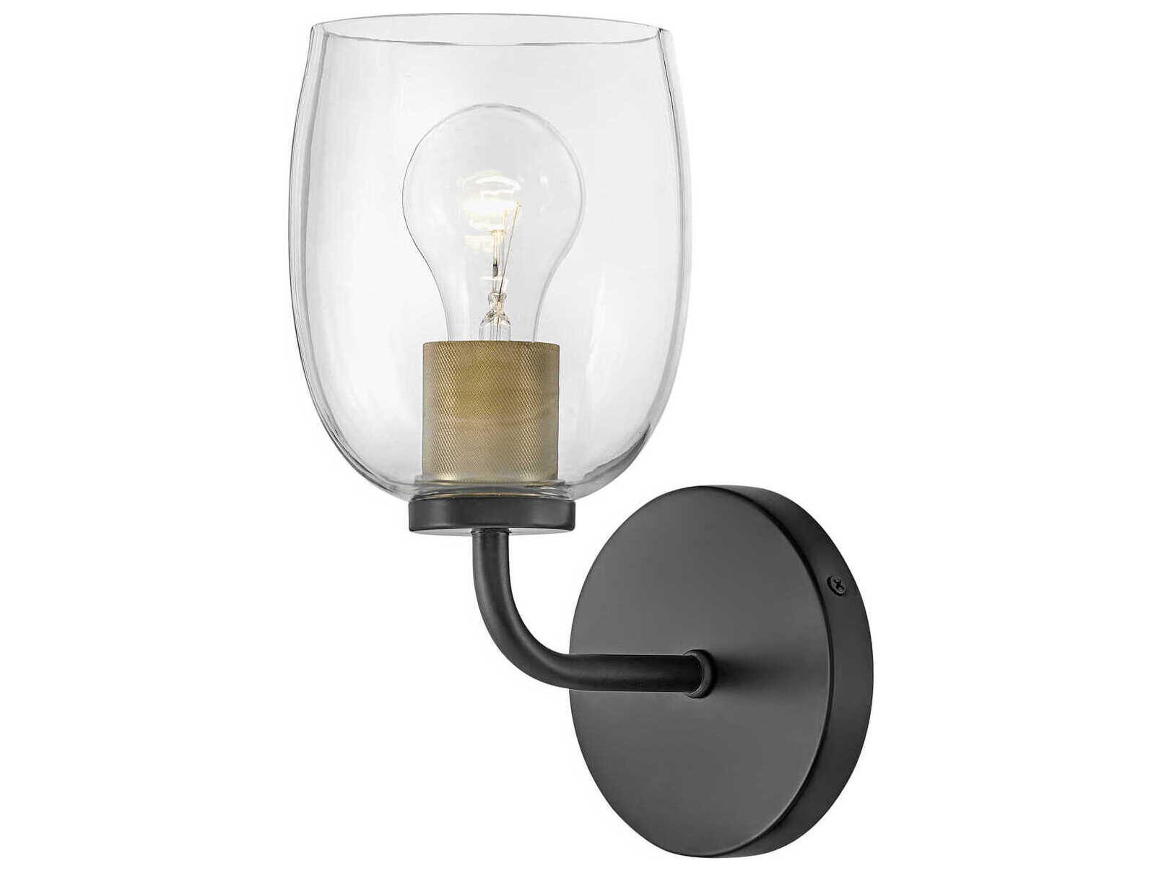 Lark Living Percy 1-Light Black Wall Sconce
