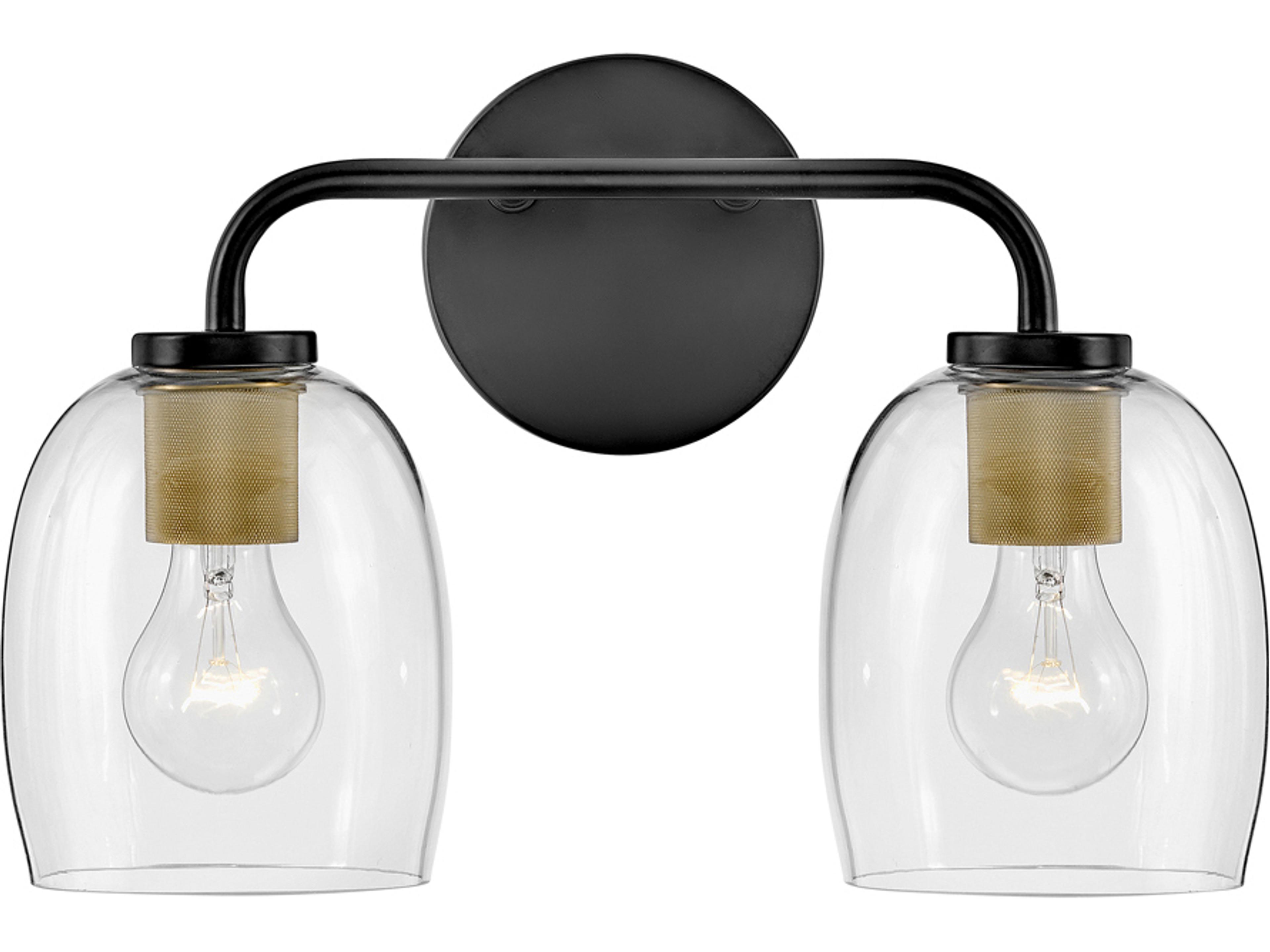 Lark Living Percy 2-Light Black Vanity Light