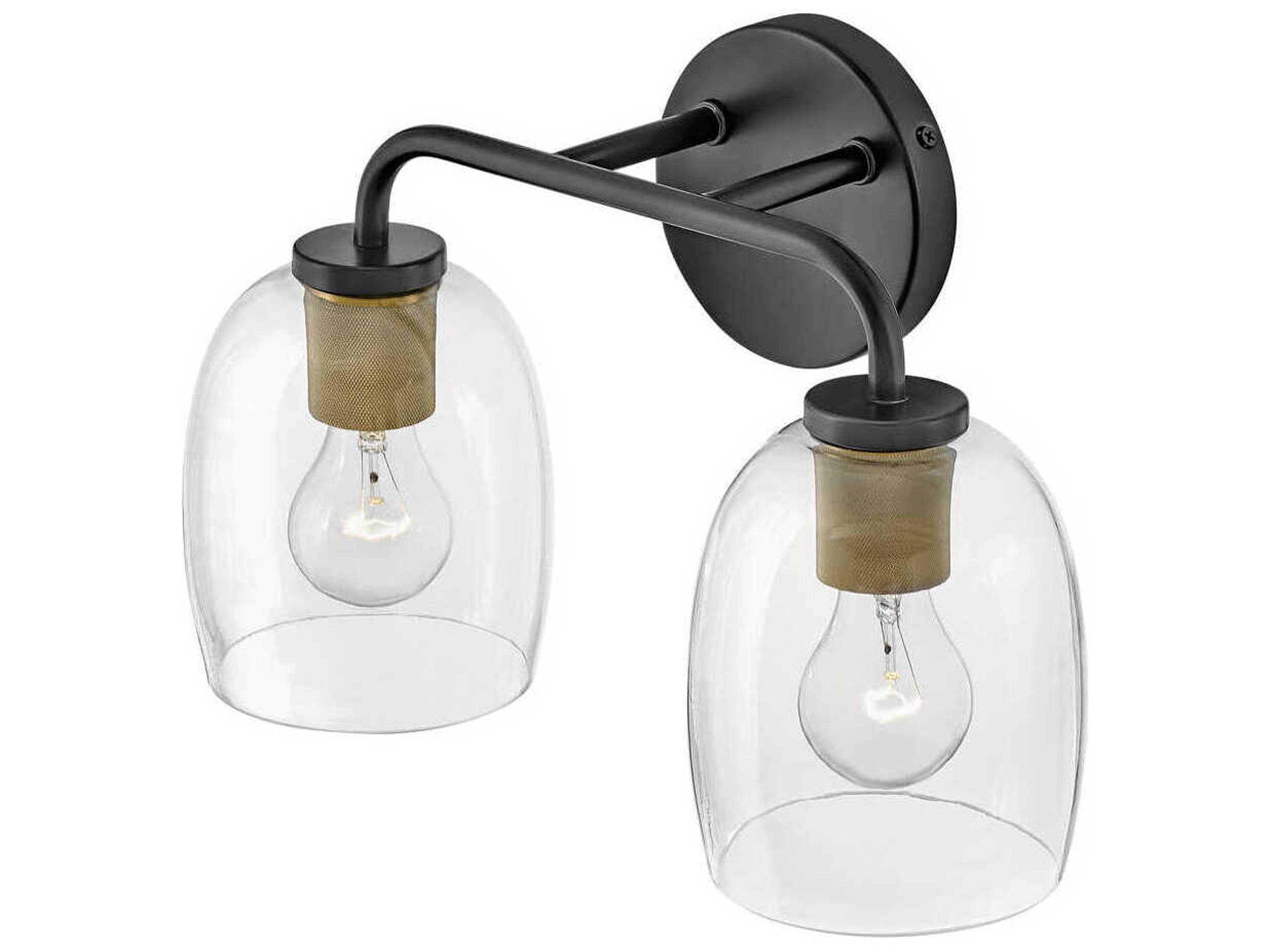 Lark Living Percy 2-Light Black Vanity Light