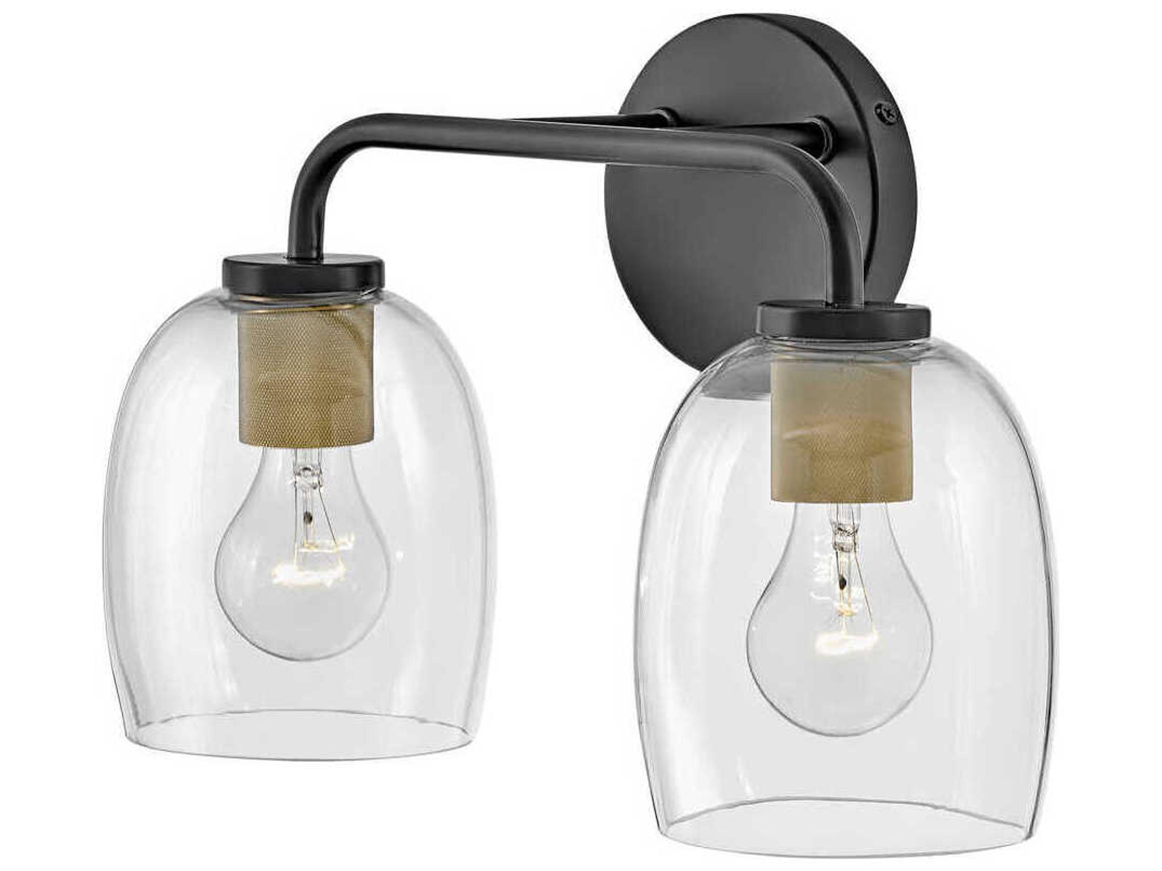 Lark Living Percy 2-Light Black Vanity Light