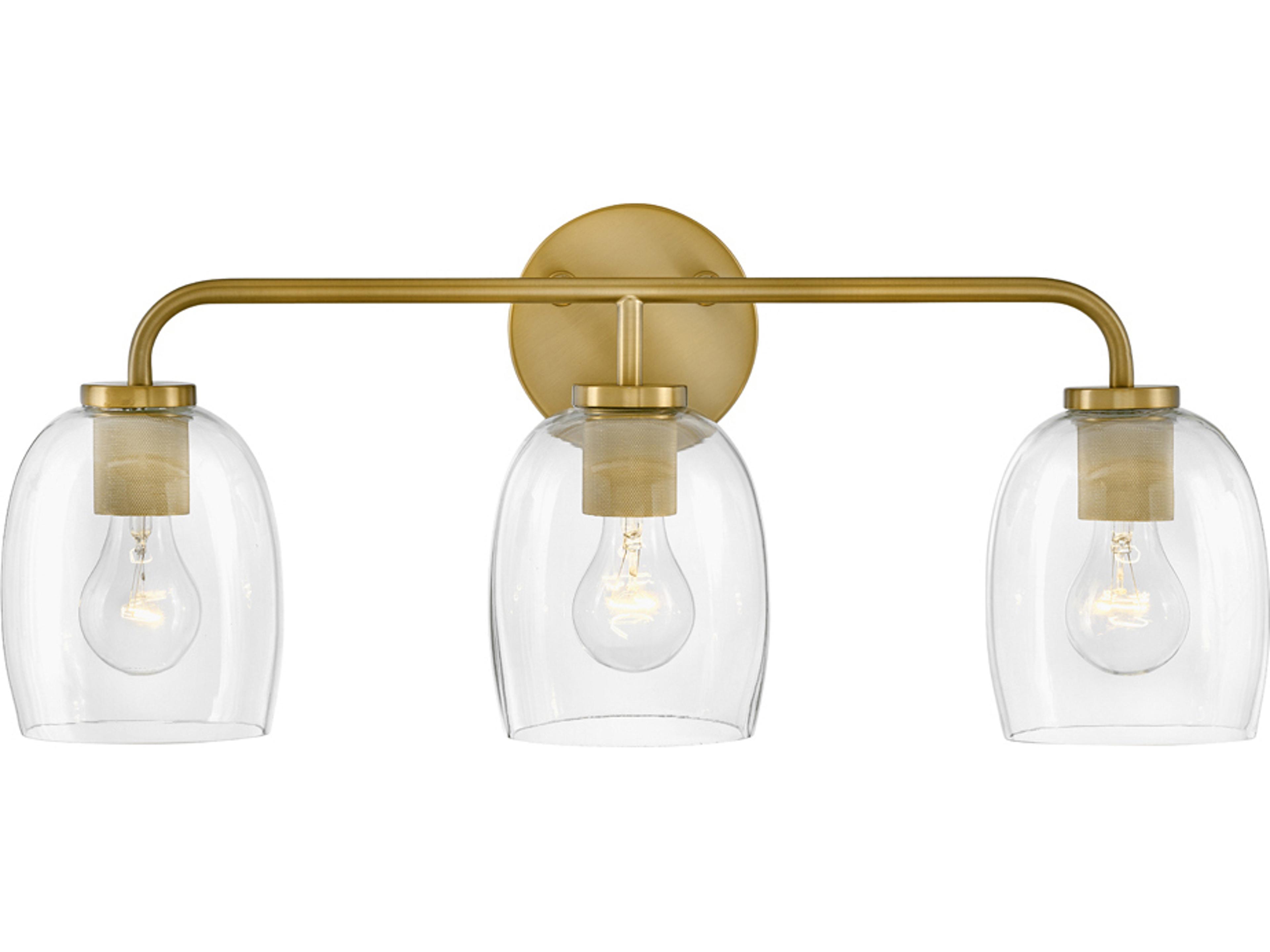 Percy 3-Light Lacquered Brass Vanity Light