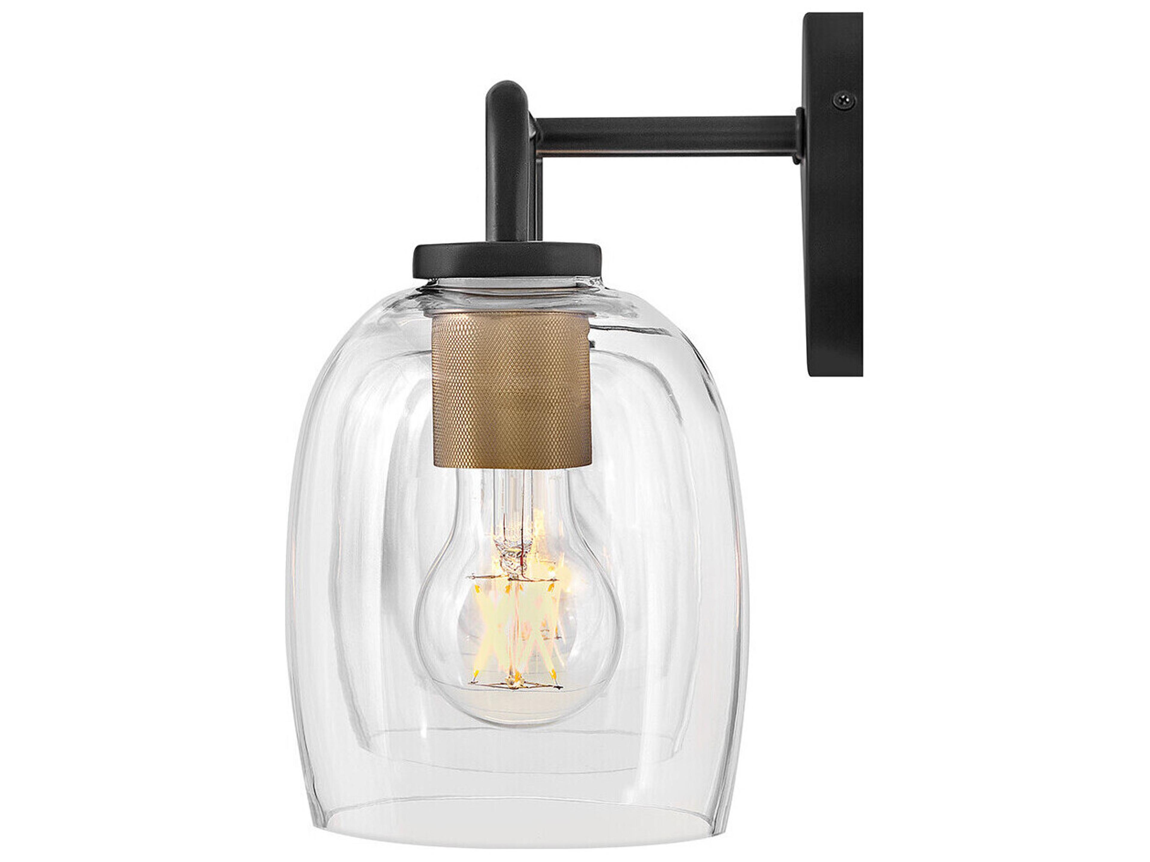 Lark Living Percy 4-Light Black Lacquered Brass Vanity Light