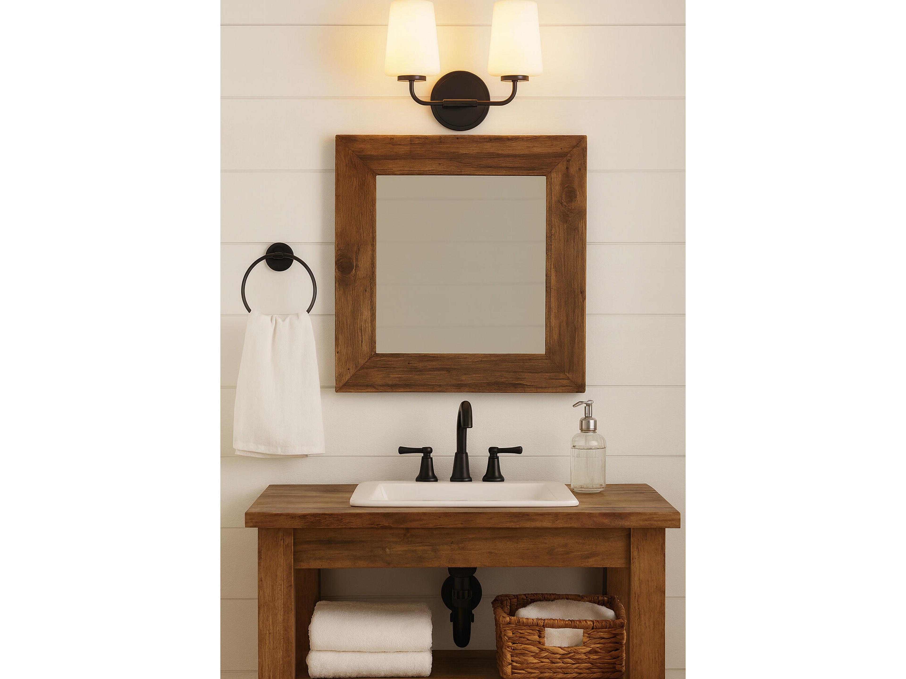 Lark Living Kline 2-Light Black Vanity Light