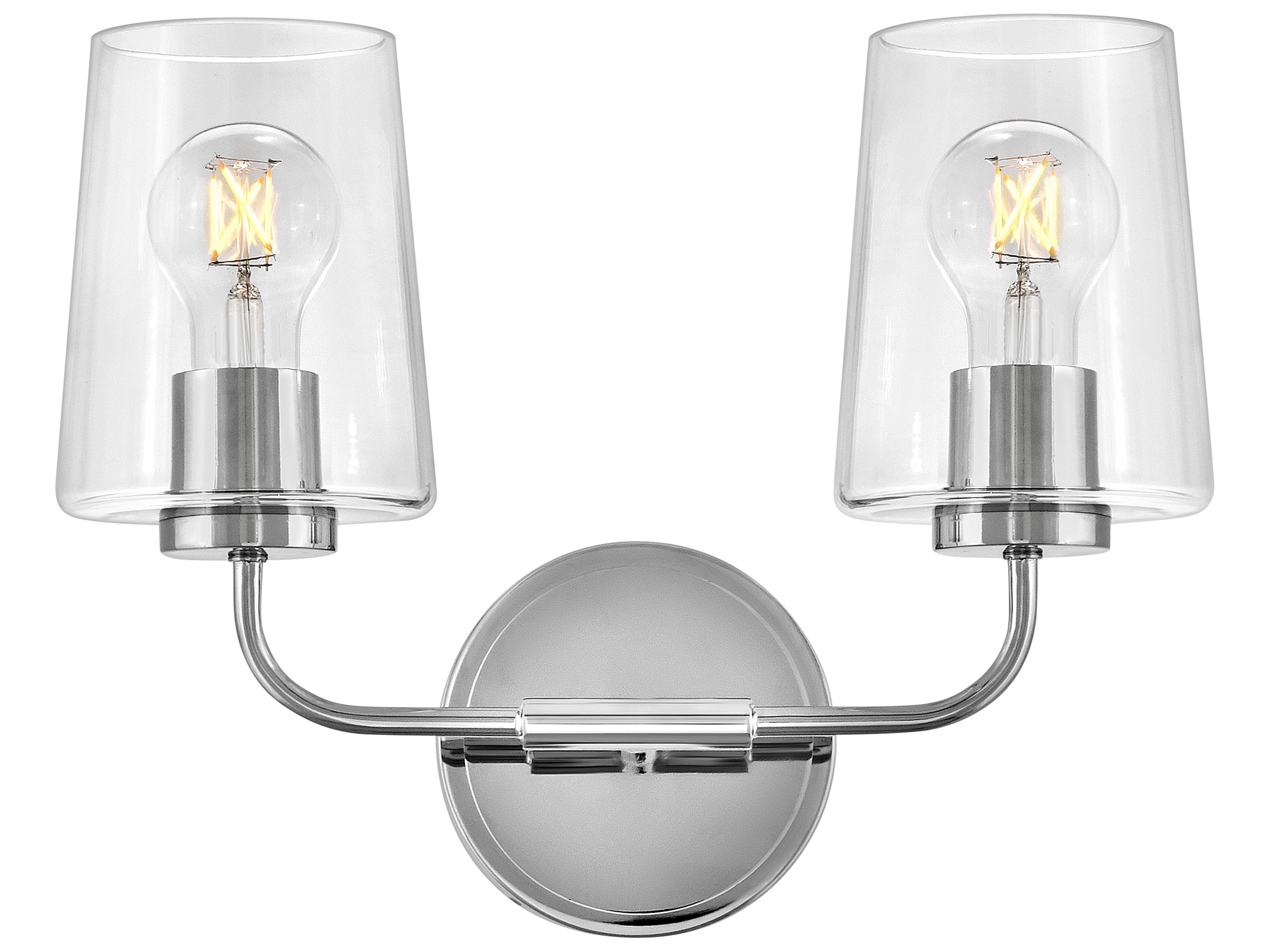 Kline 2-Light Chrome Vanity Light