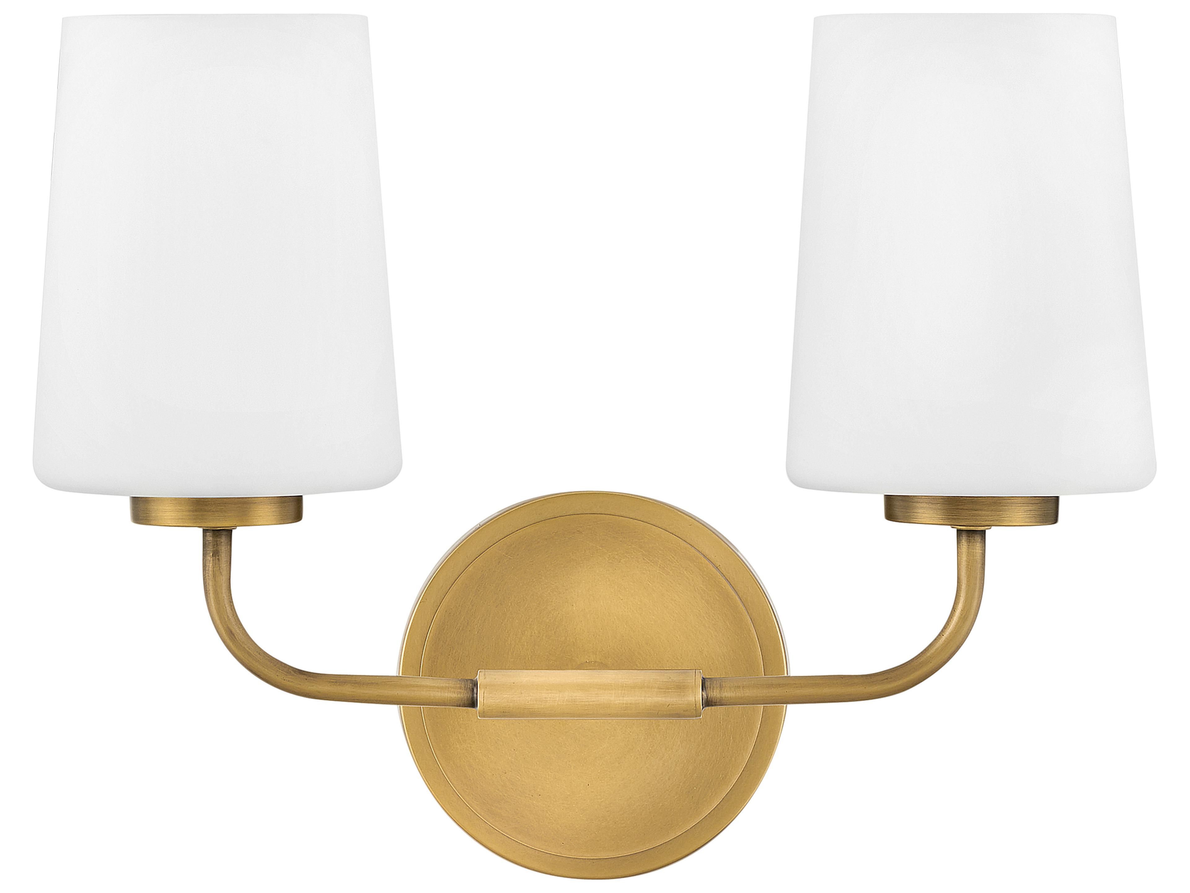Kline 2-Light Vanity Light in Heritage Brass