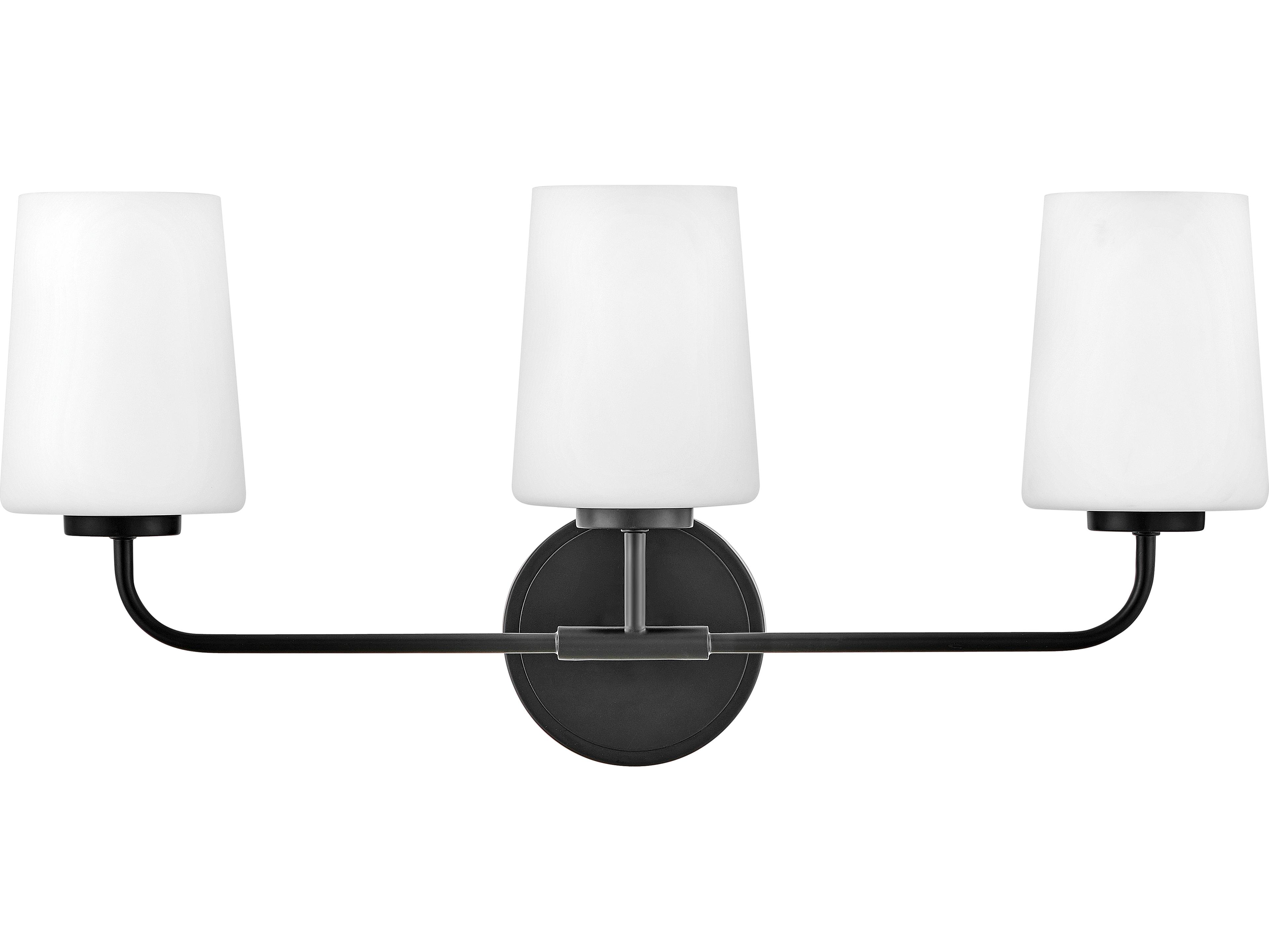 Kline 3-Light Black Vanity Light