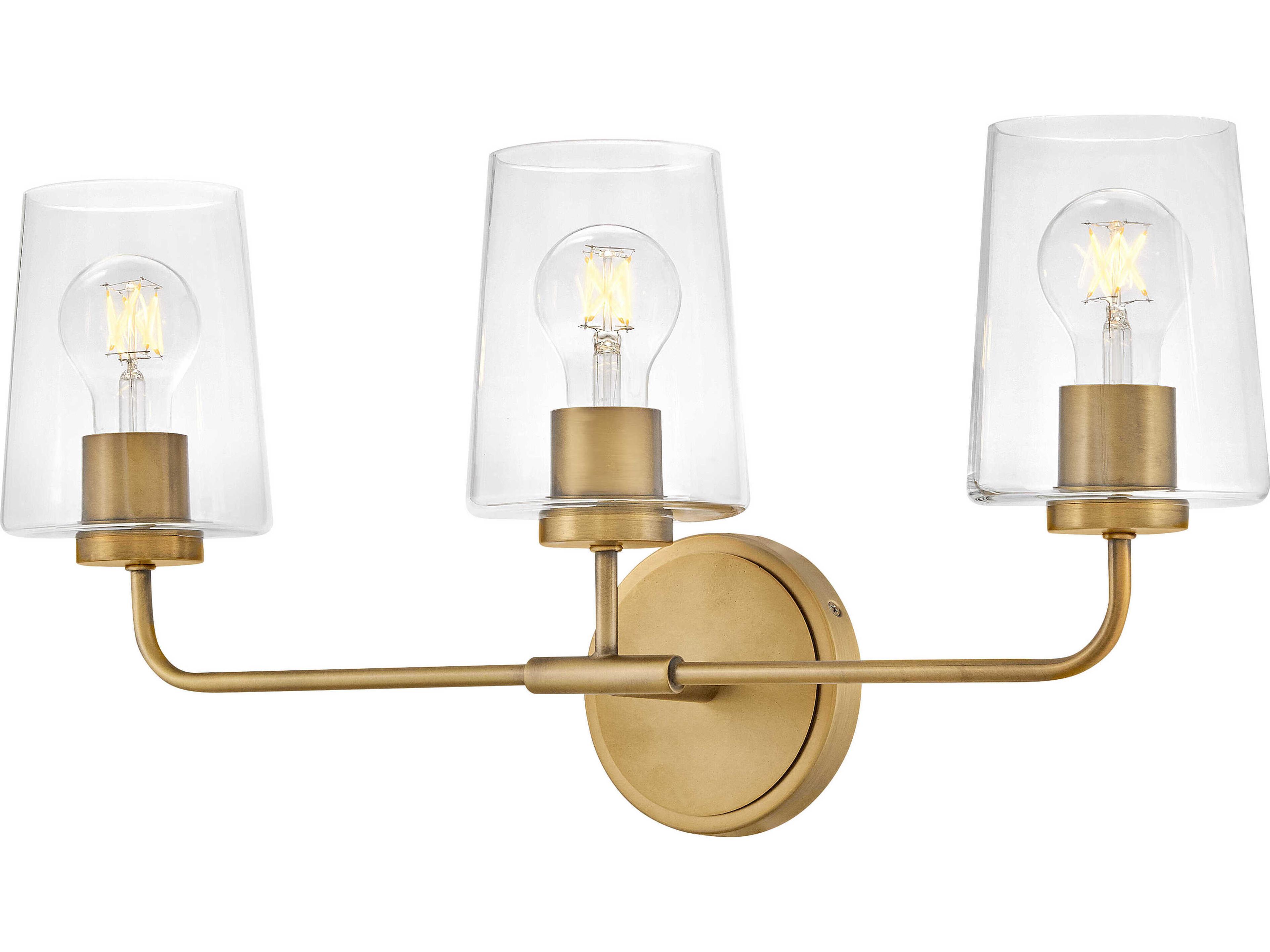 Lark Living Kline 3-Light Heritage Brass Vanity Light