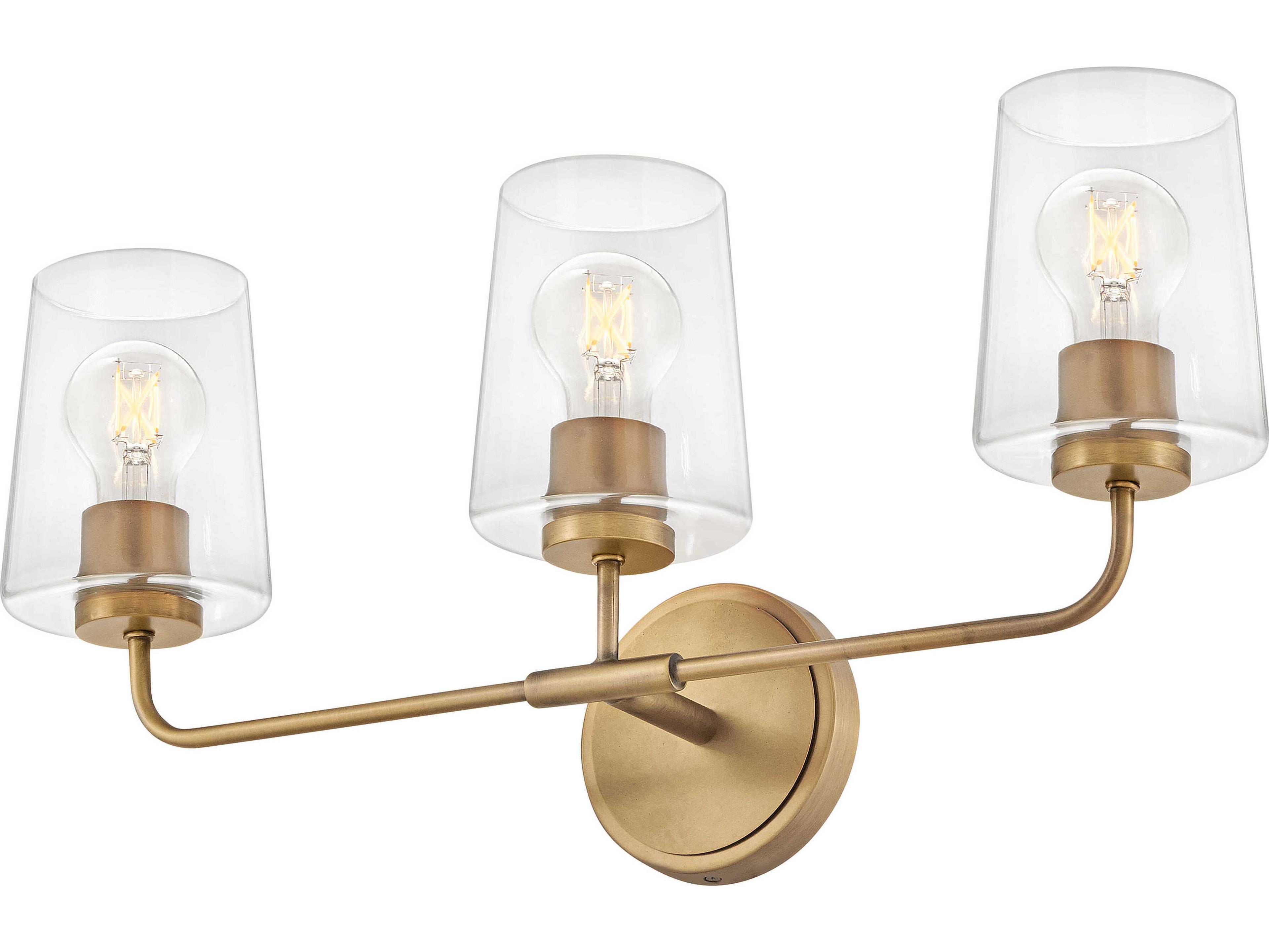 Lark Living Kline 3-Light Heritage Brass Vanity Light