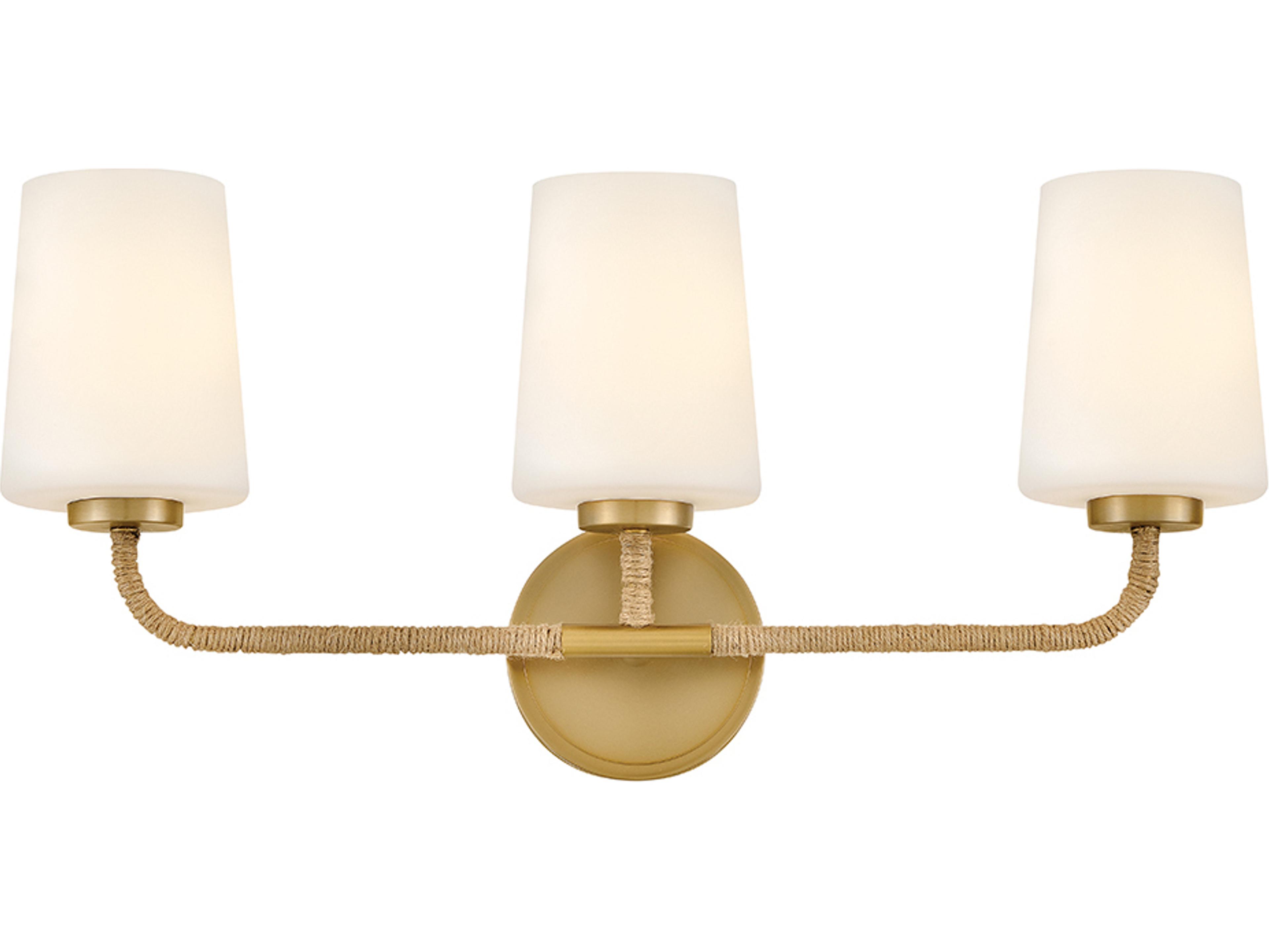 Kline 3-Light Lacquered Brass Vanity Light