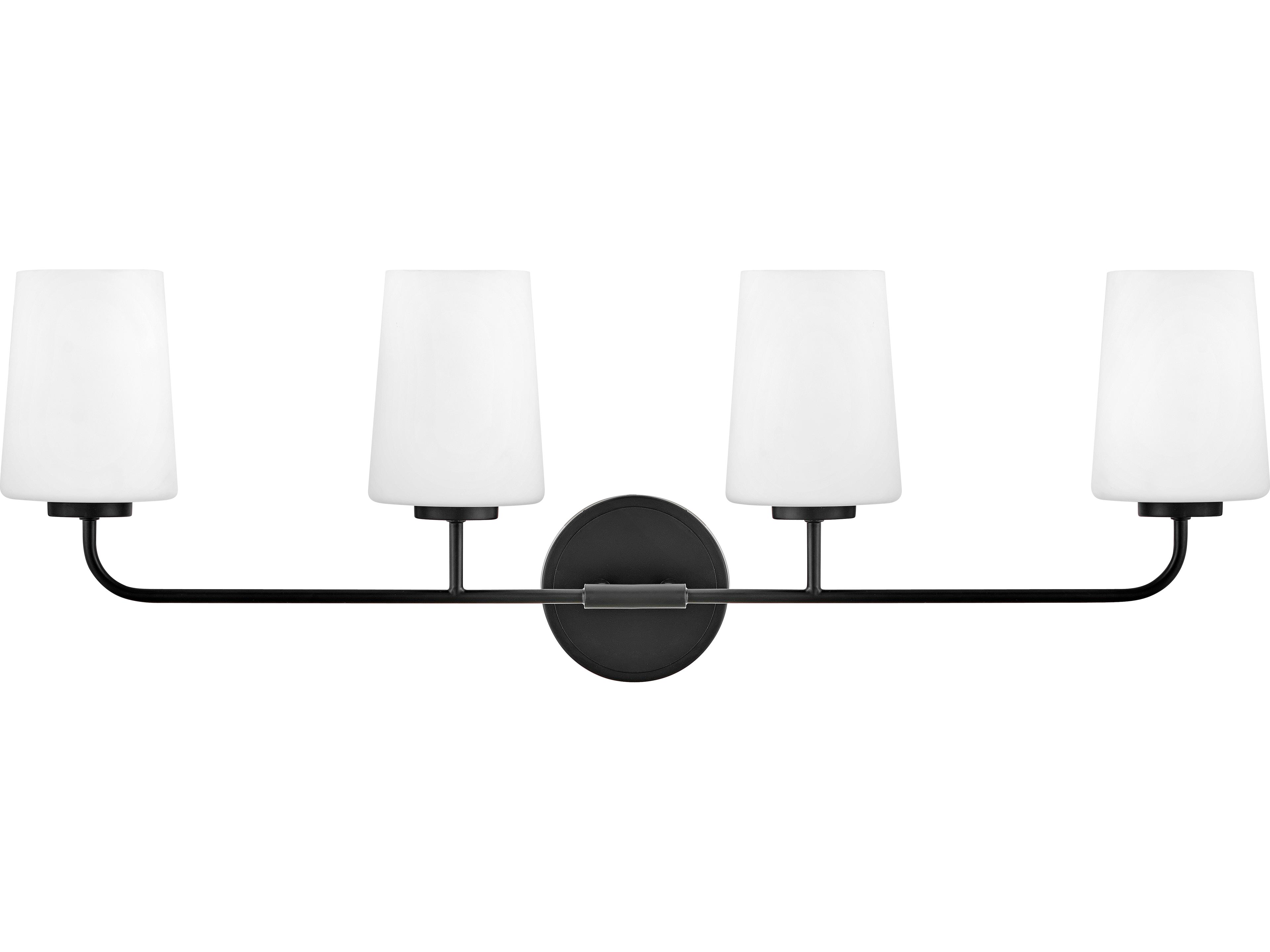 Kline 4-Light Black Vanity Light