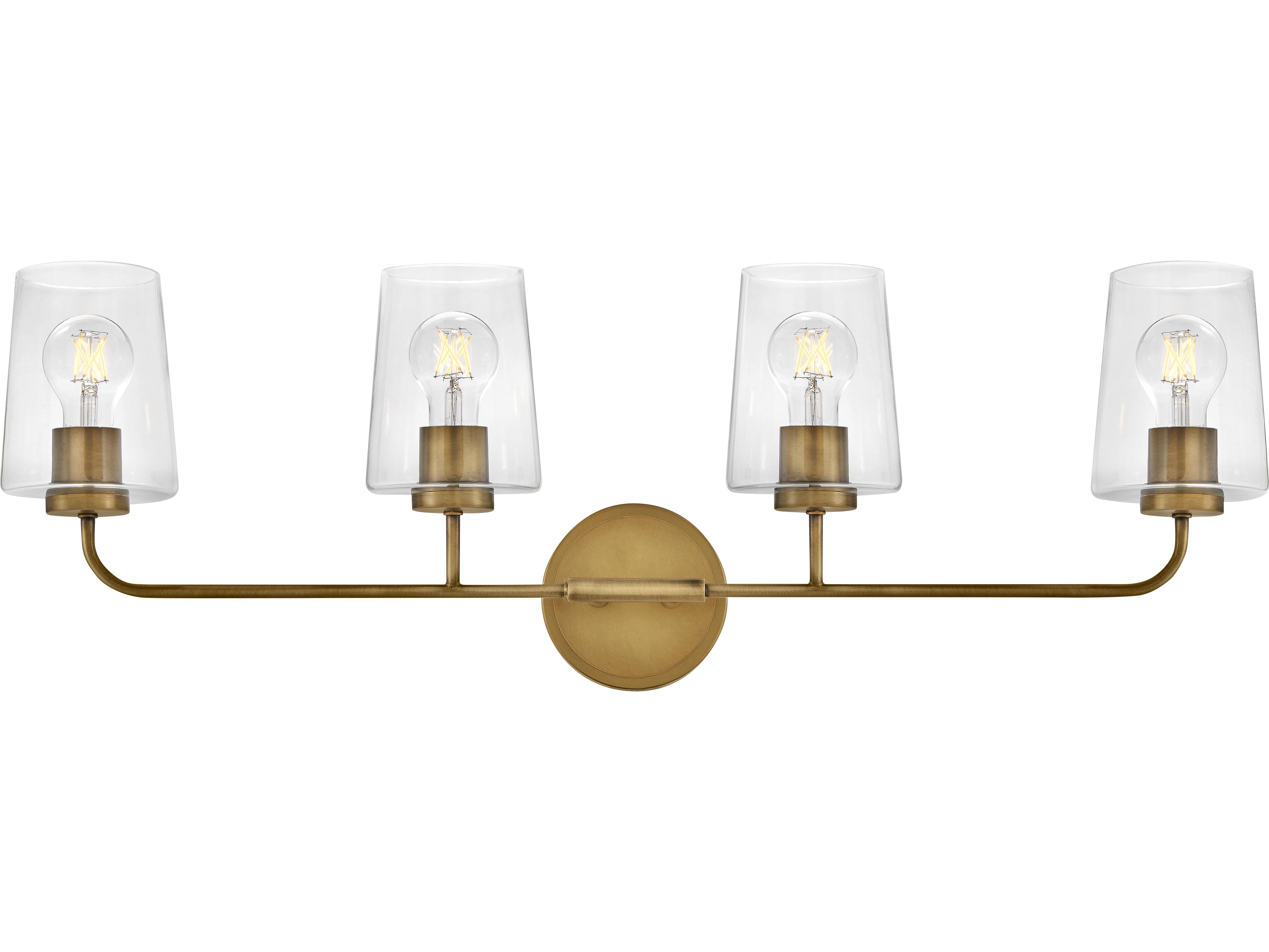 Kline 4-Light Heritage Brass Vanity Light