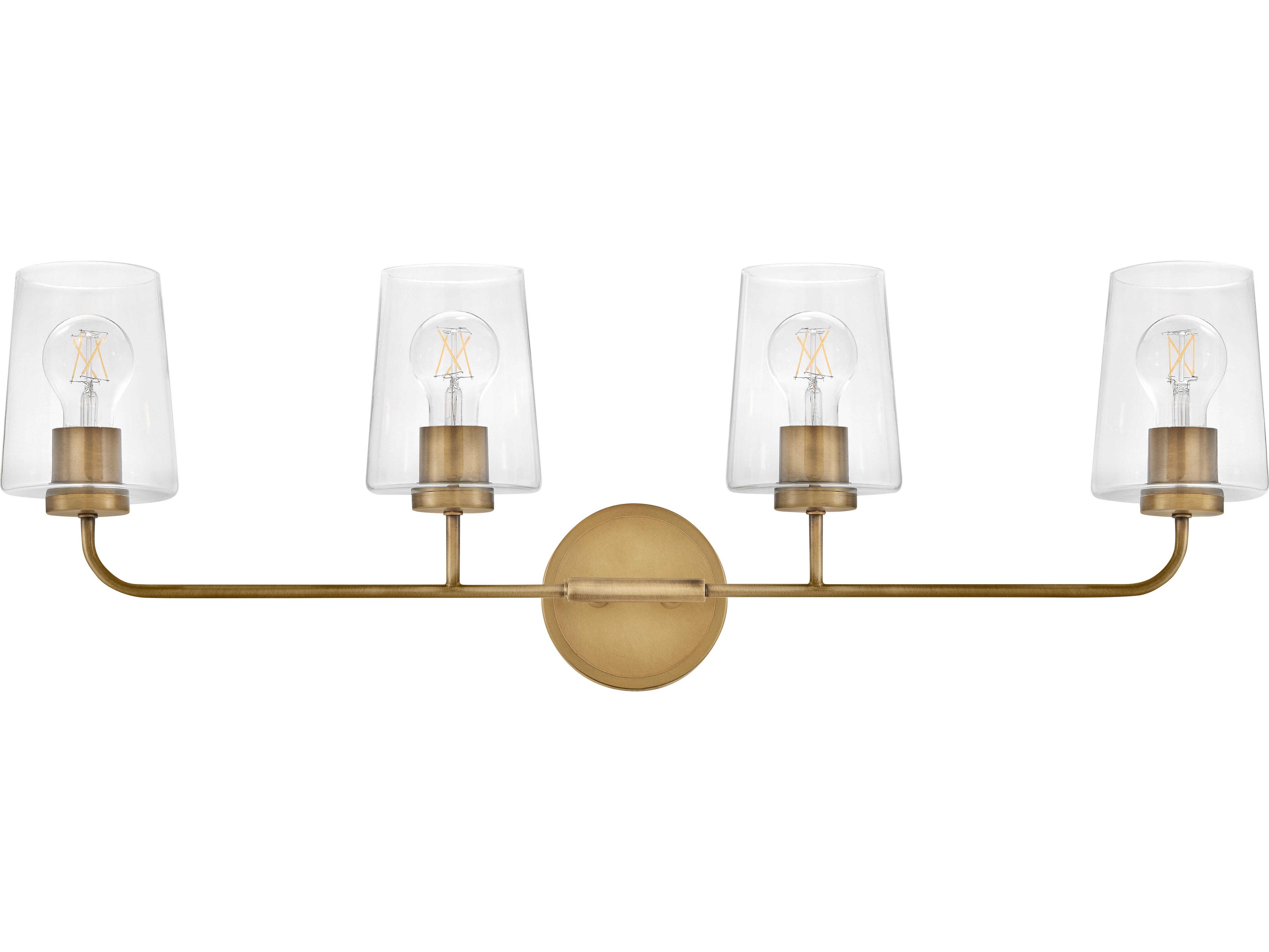 Lark Living Kline 4-Light Heritage Brass Vanity Light
