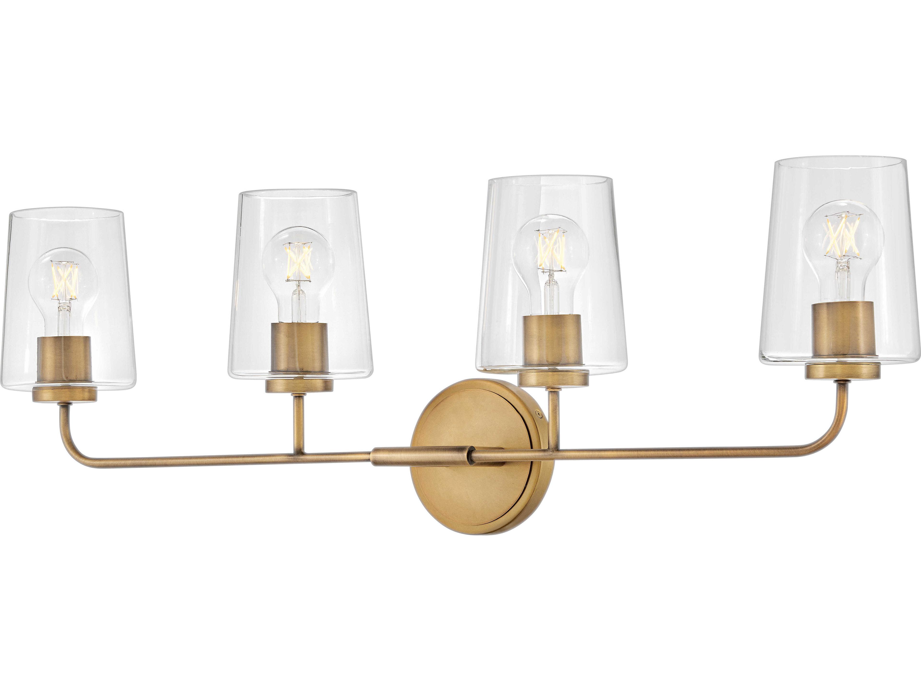 Lark Living Kline 4-Light Heritage Brass Vanity Light