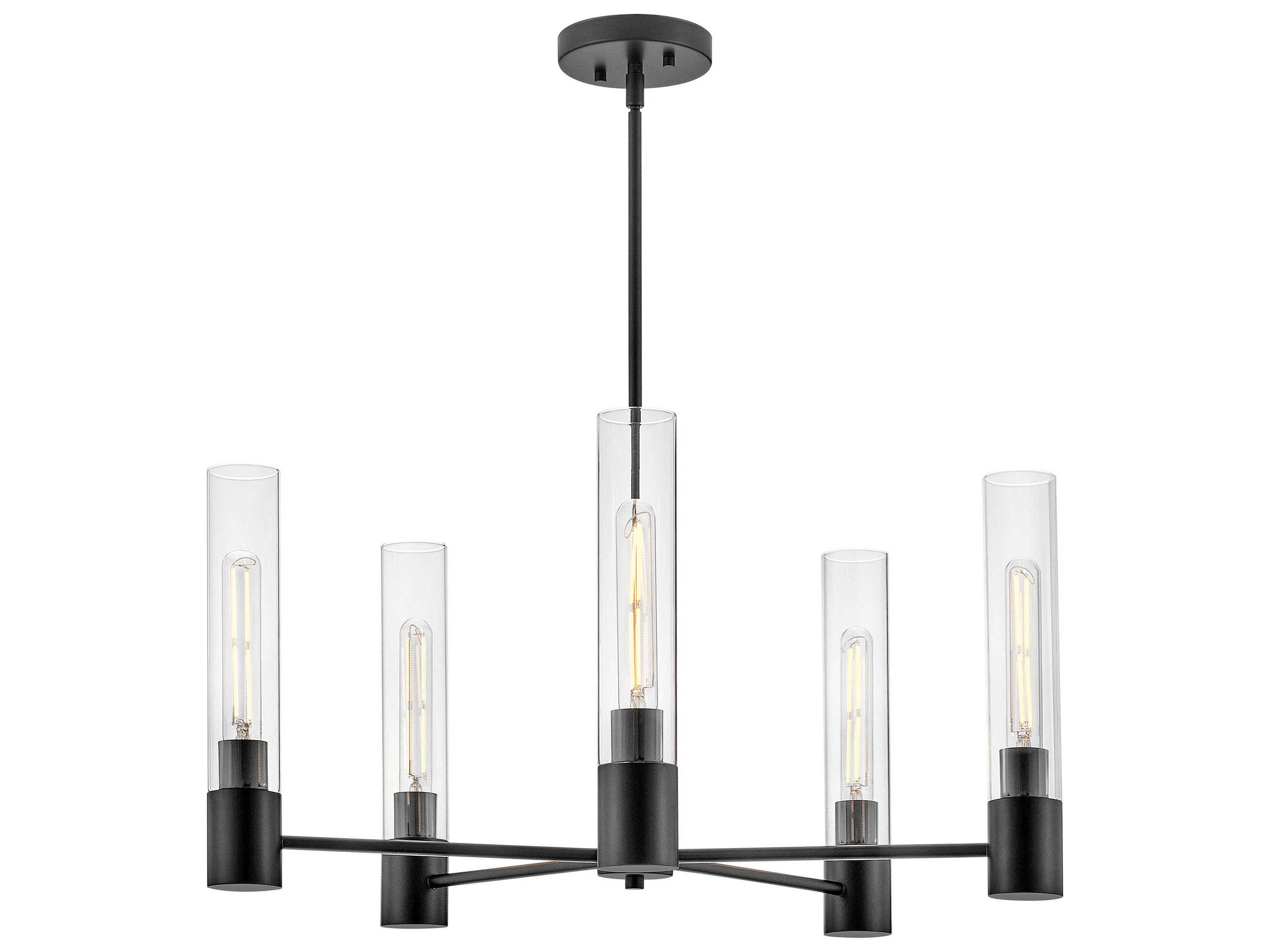 Lark Living Shea 5-Light Black Cylinder Chandelier