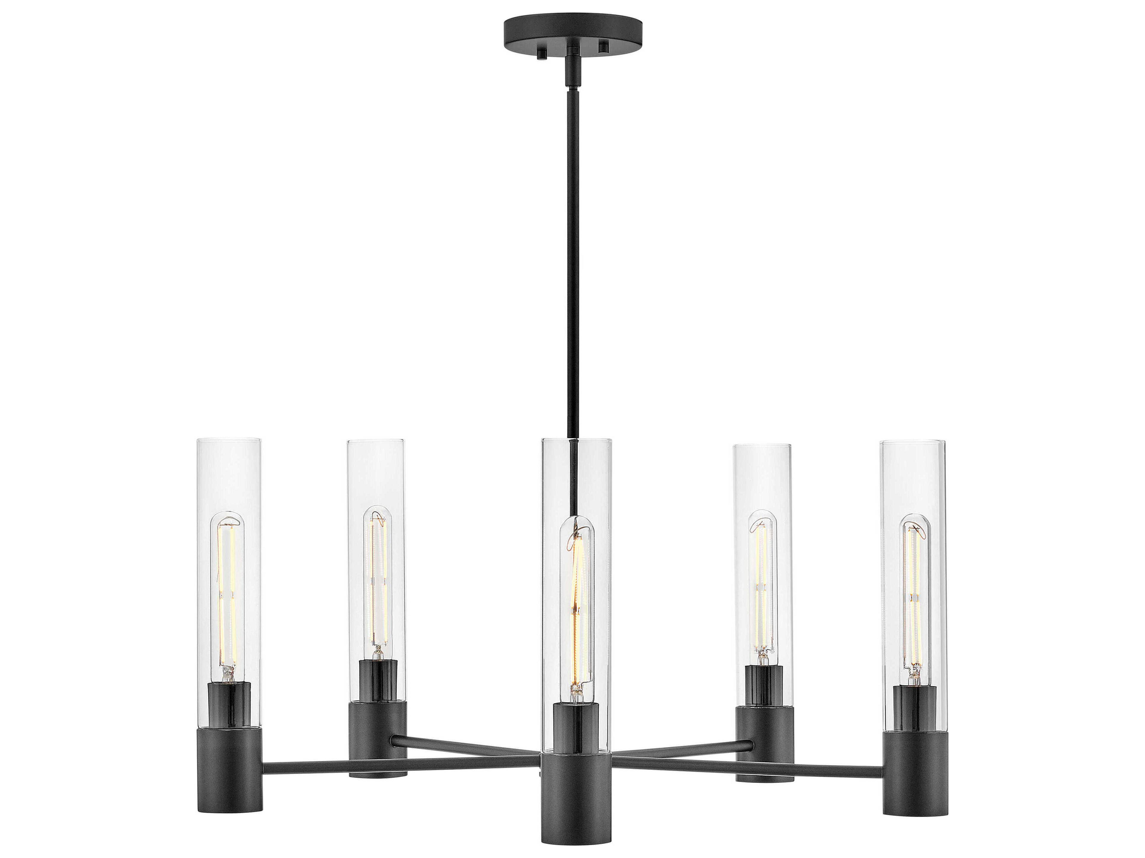 Lark Living Shea 5-Light Black Cylinder Chandelier