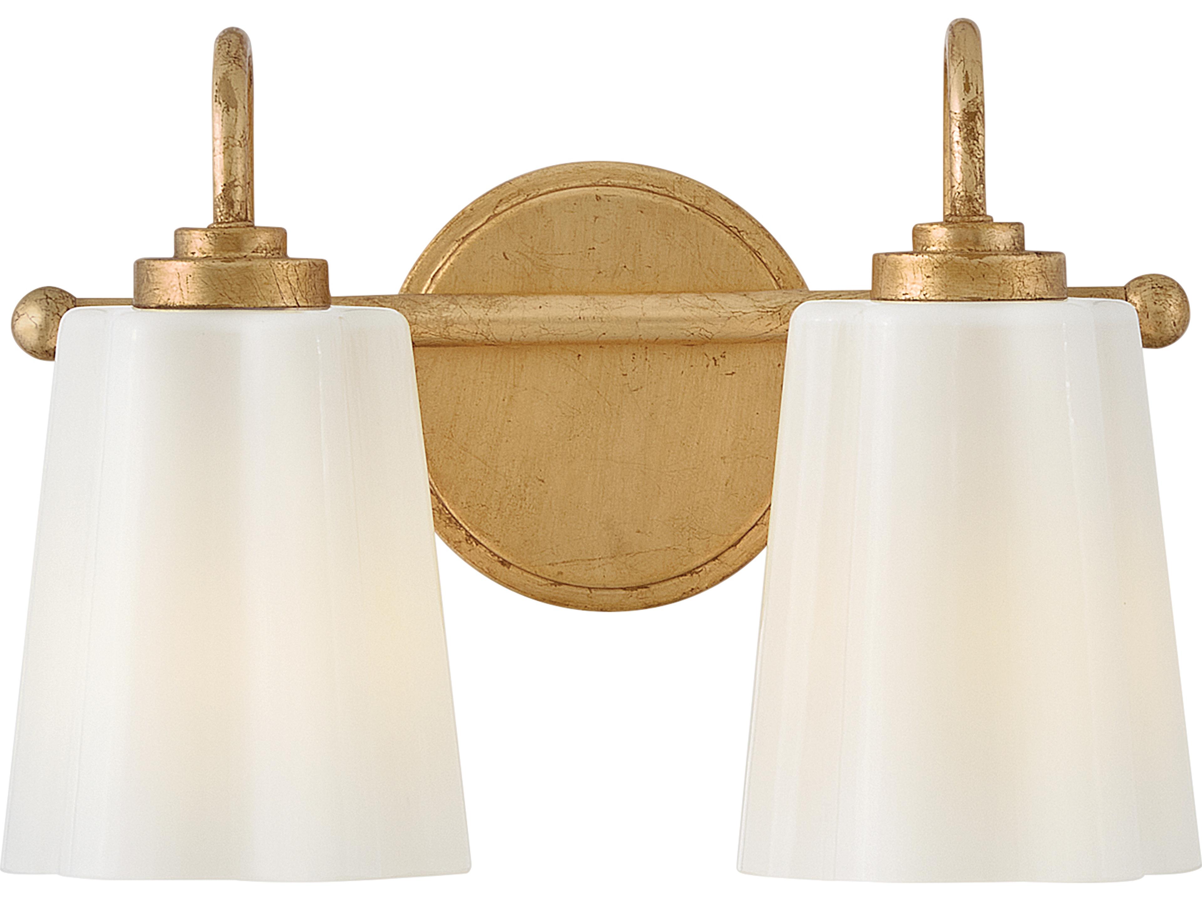 Lark Living Honey 2-Light Distressed Brass Vanity Light