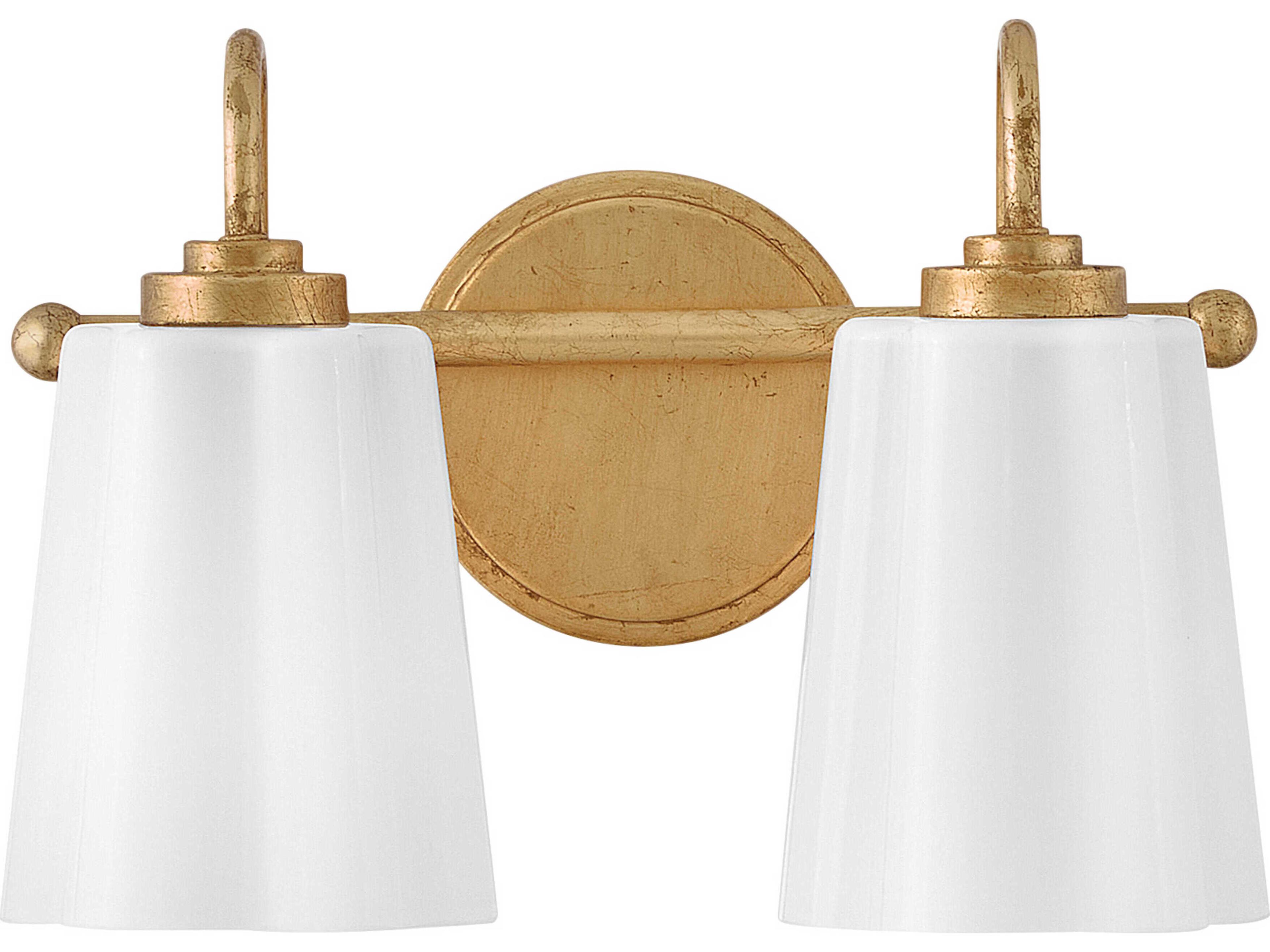 Lark Living Honey 2-Light Distressed Brass Vanity Light