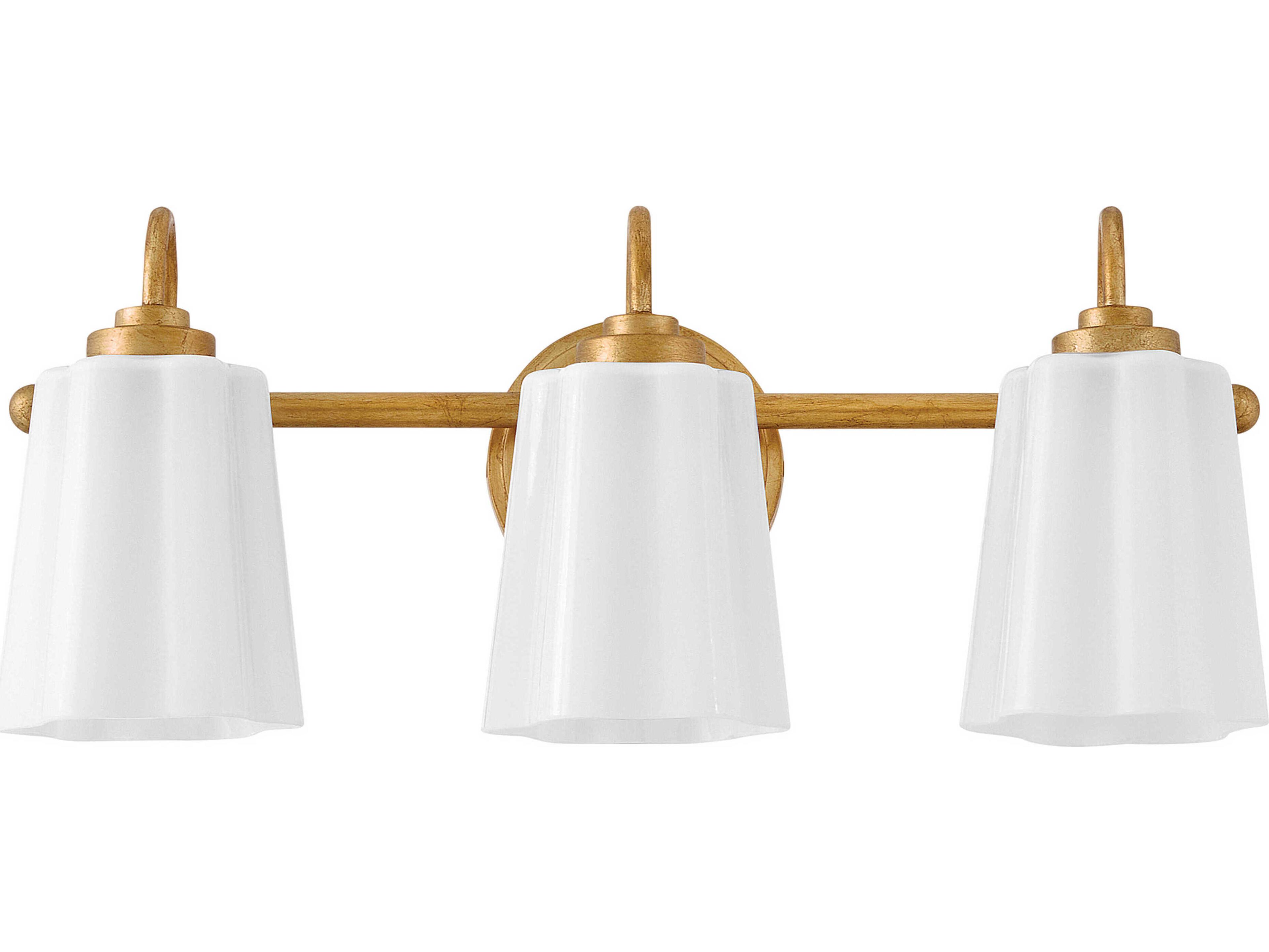 Lark Living Honey 3-Light Distressed Brass Vanity Light
