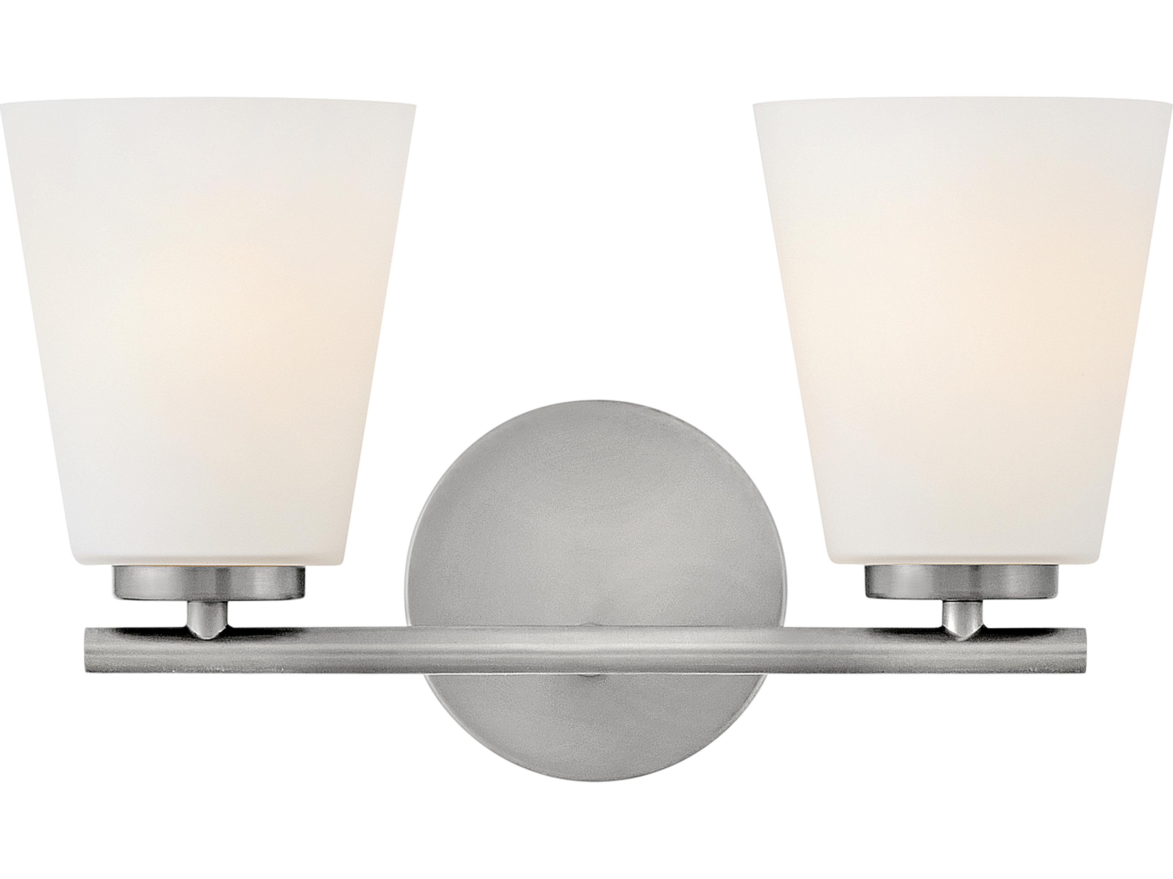 Bri 2-Light Brushed Nickel Vanity Light