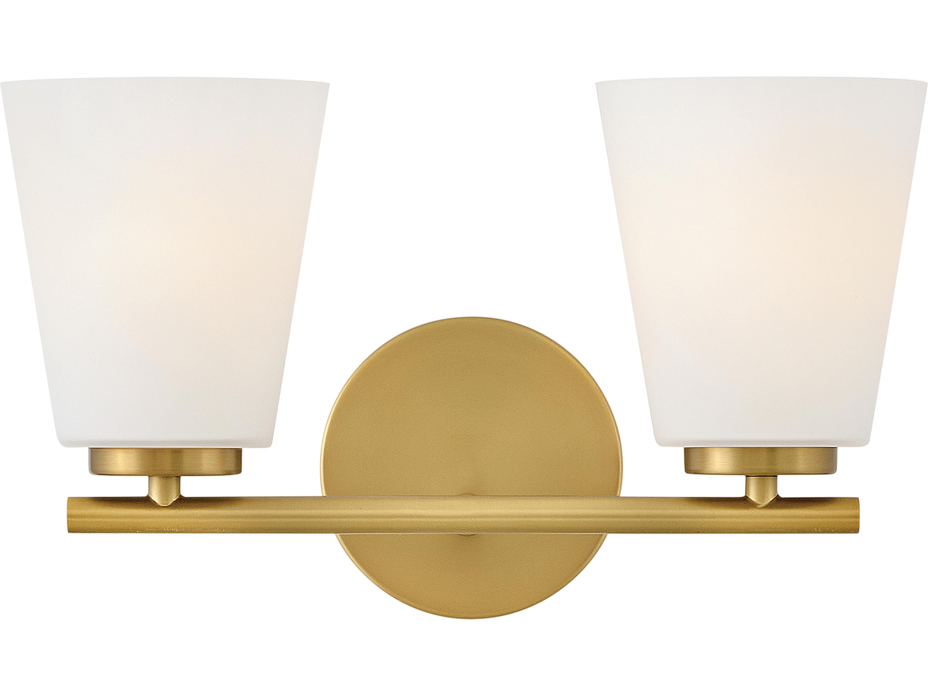 Bri 2-Light Lacquered Brass Vanity Light
