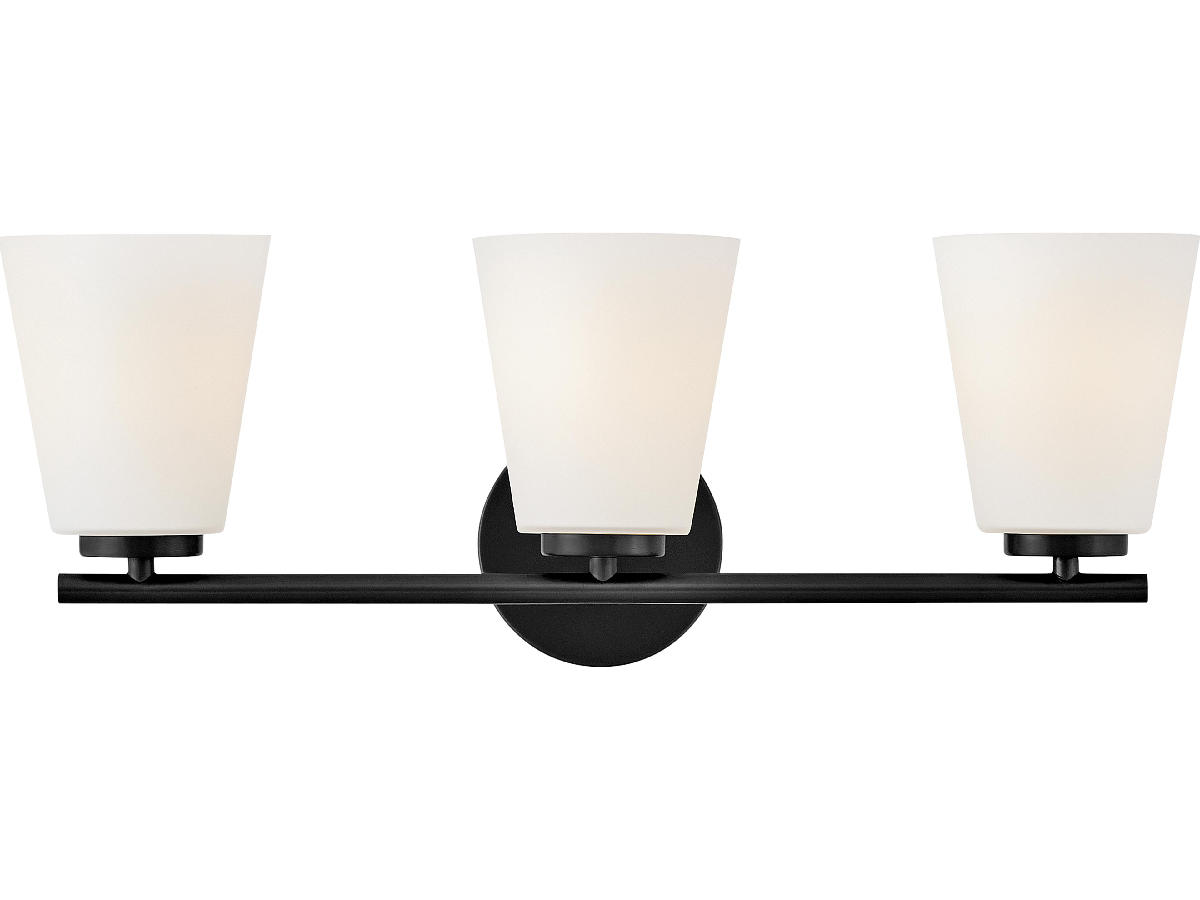 Bri 3-Light Black Vanity Light