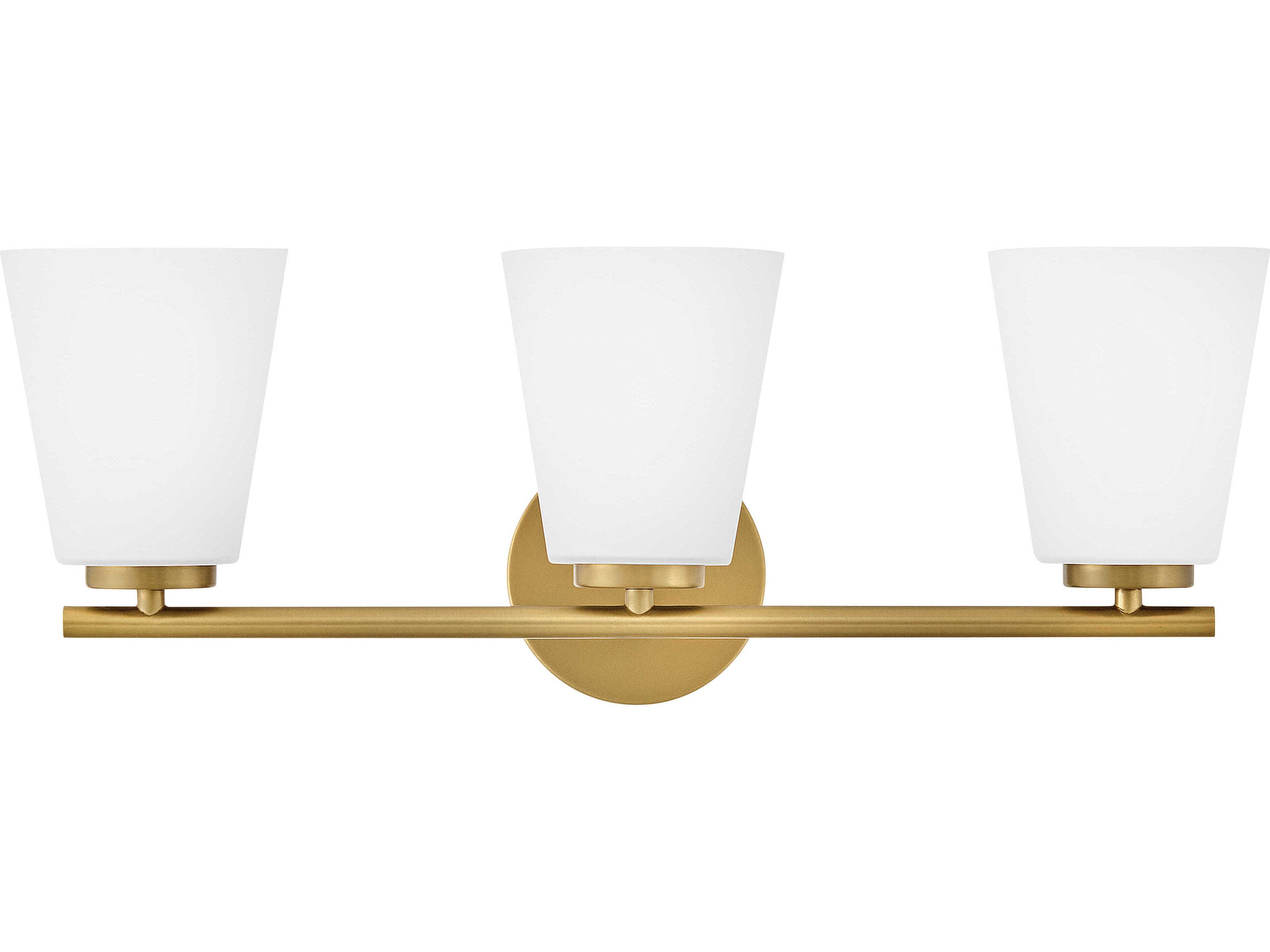 Lark Living Bri 3-Light Lacquered Brass Vanity Light