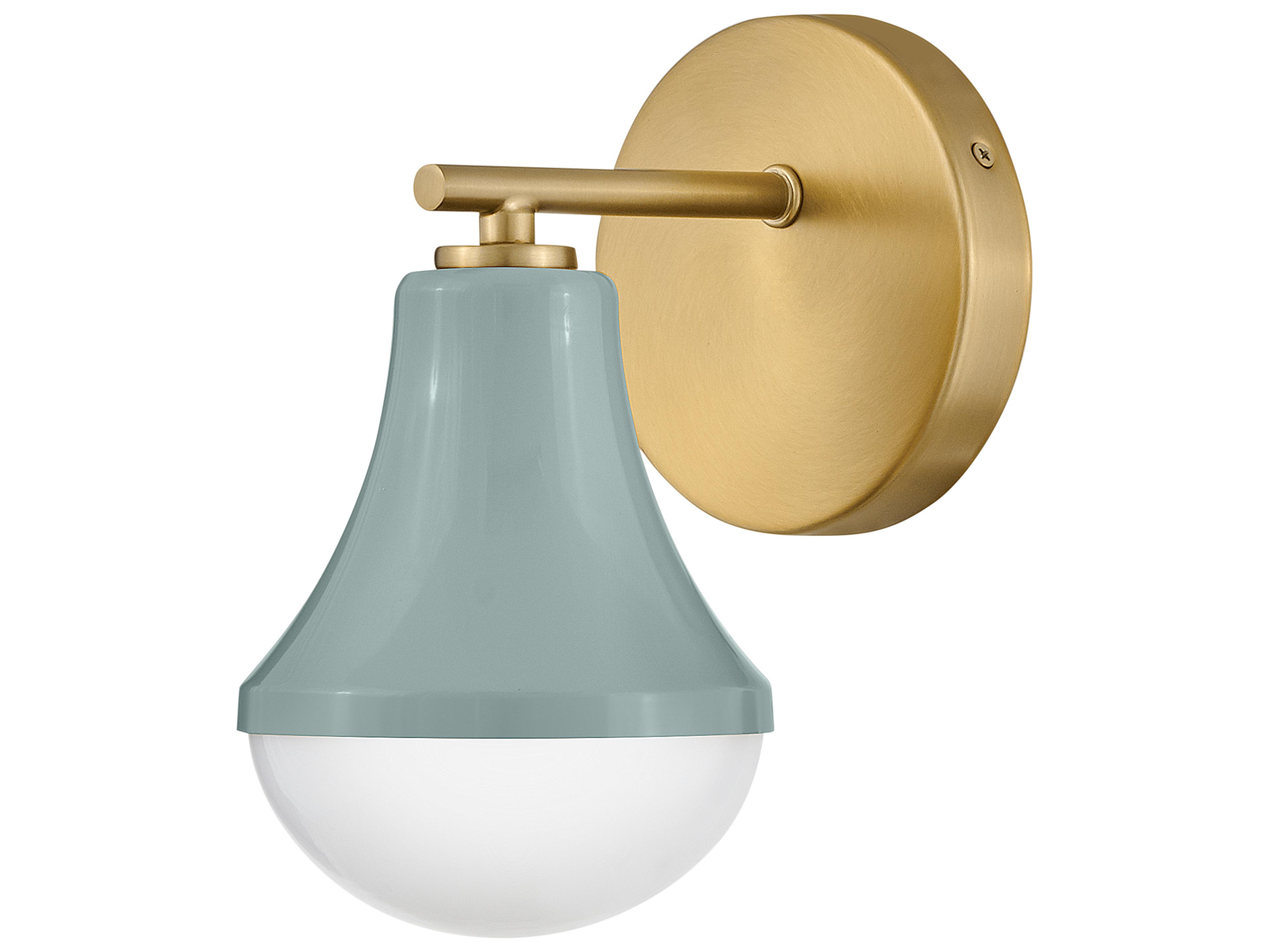 Haddie 1-Light Seafoam Lacquered Brass Green Vanity Light