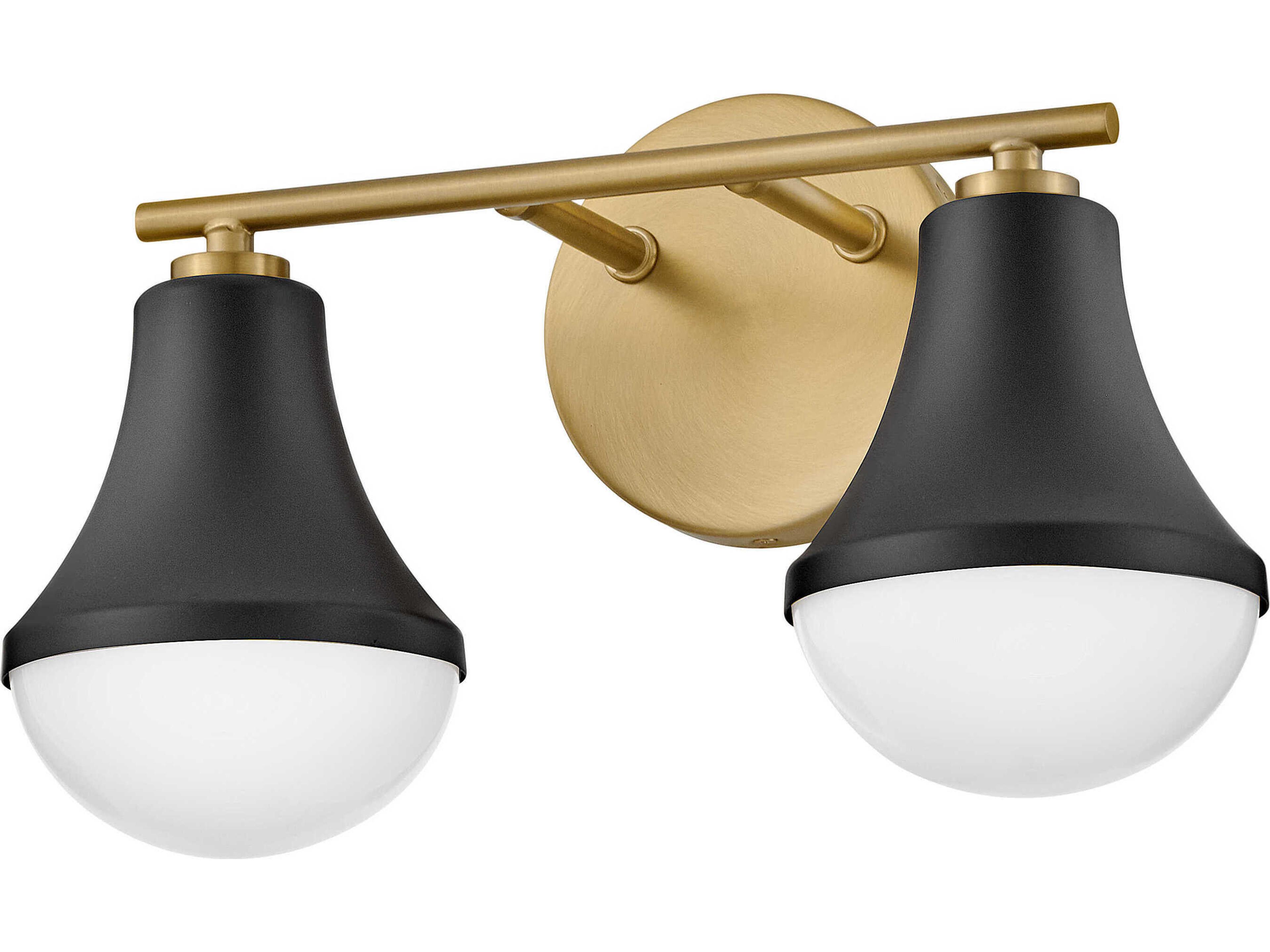Lark Living Haddie 2-Light Black Lacquered Brass Vanity Light