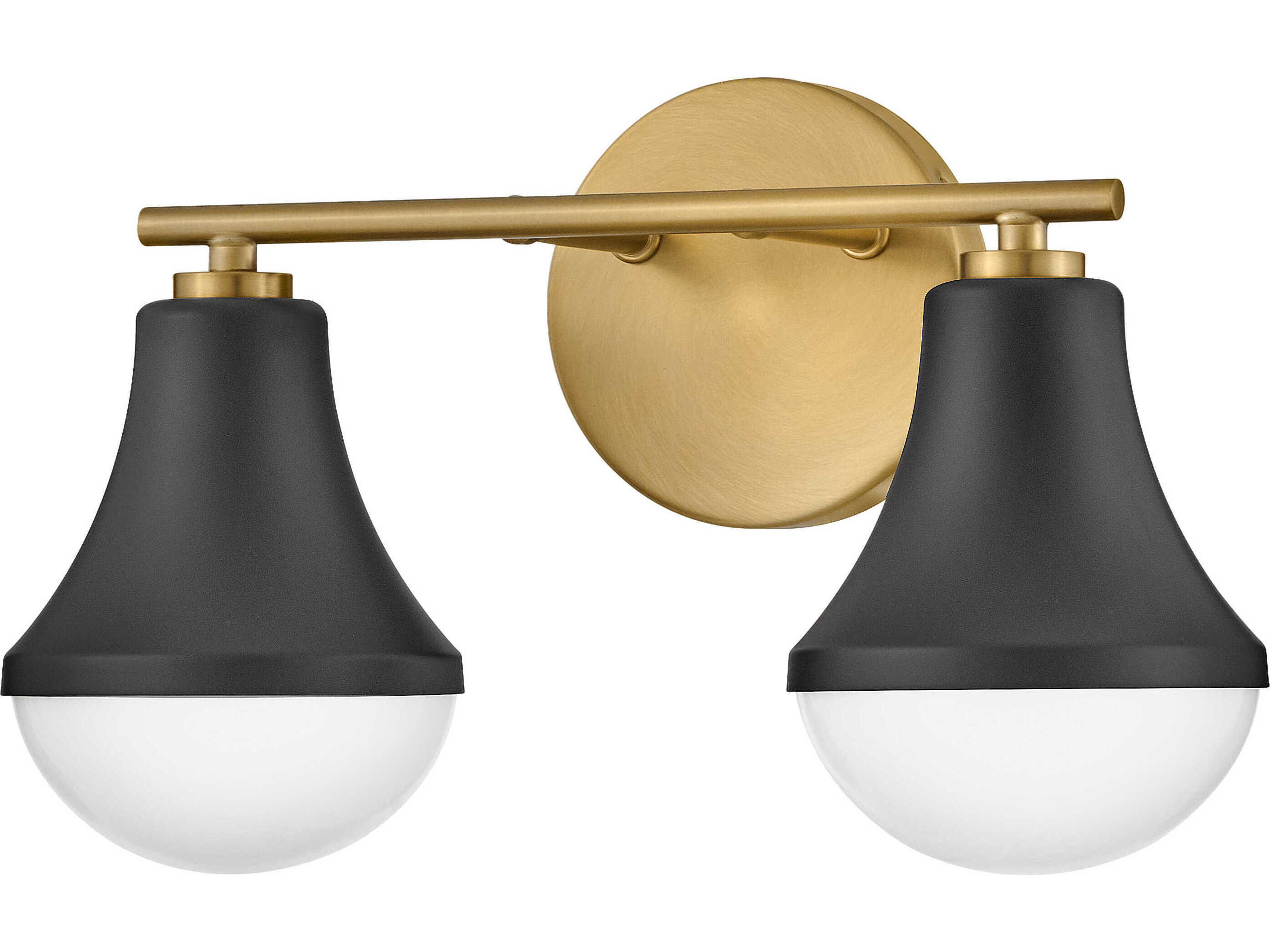 Lark Living Haddie 2-Light Black Lacquered Brass Vanity Light