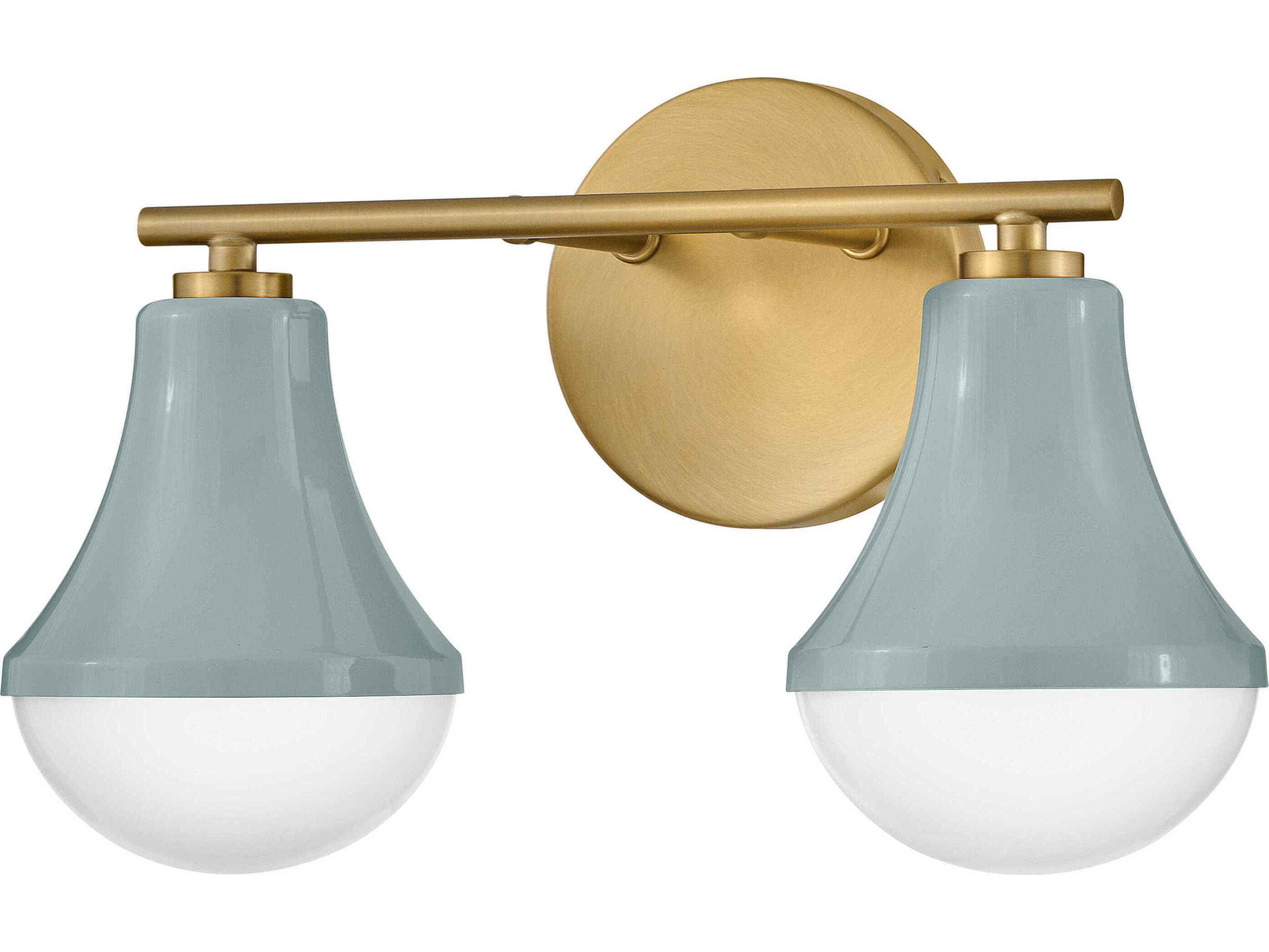 Lark Living Haddie 2-Light Seafoam Lacquered Brass Green Vanity Light