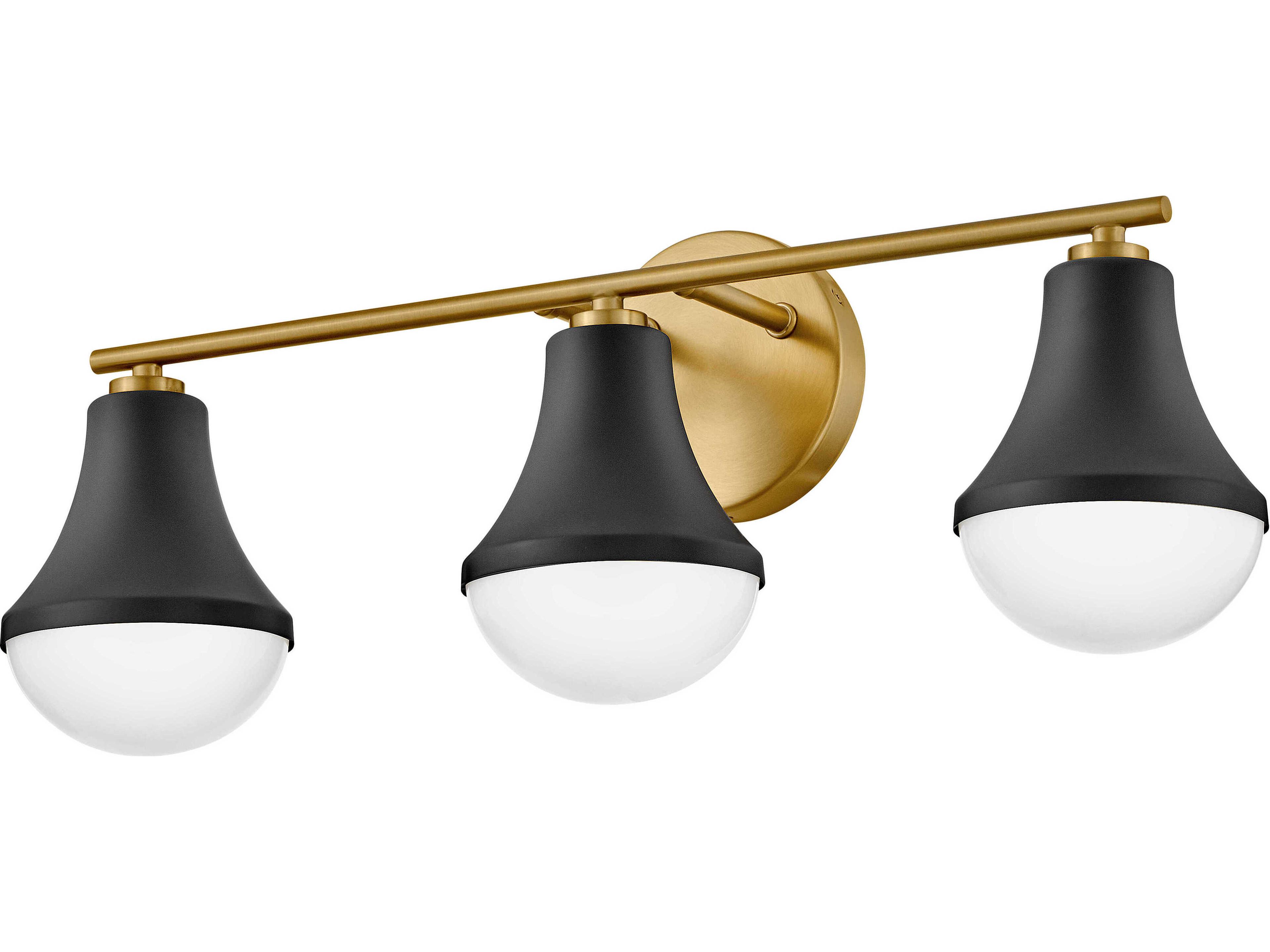 Lark Living Haddie 3-Light Black Lacquered Brass Vanity Light