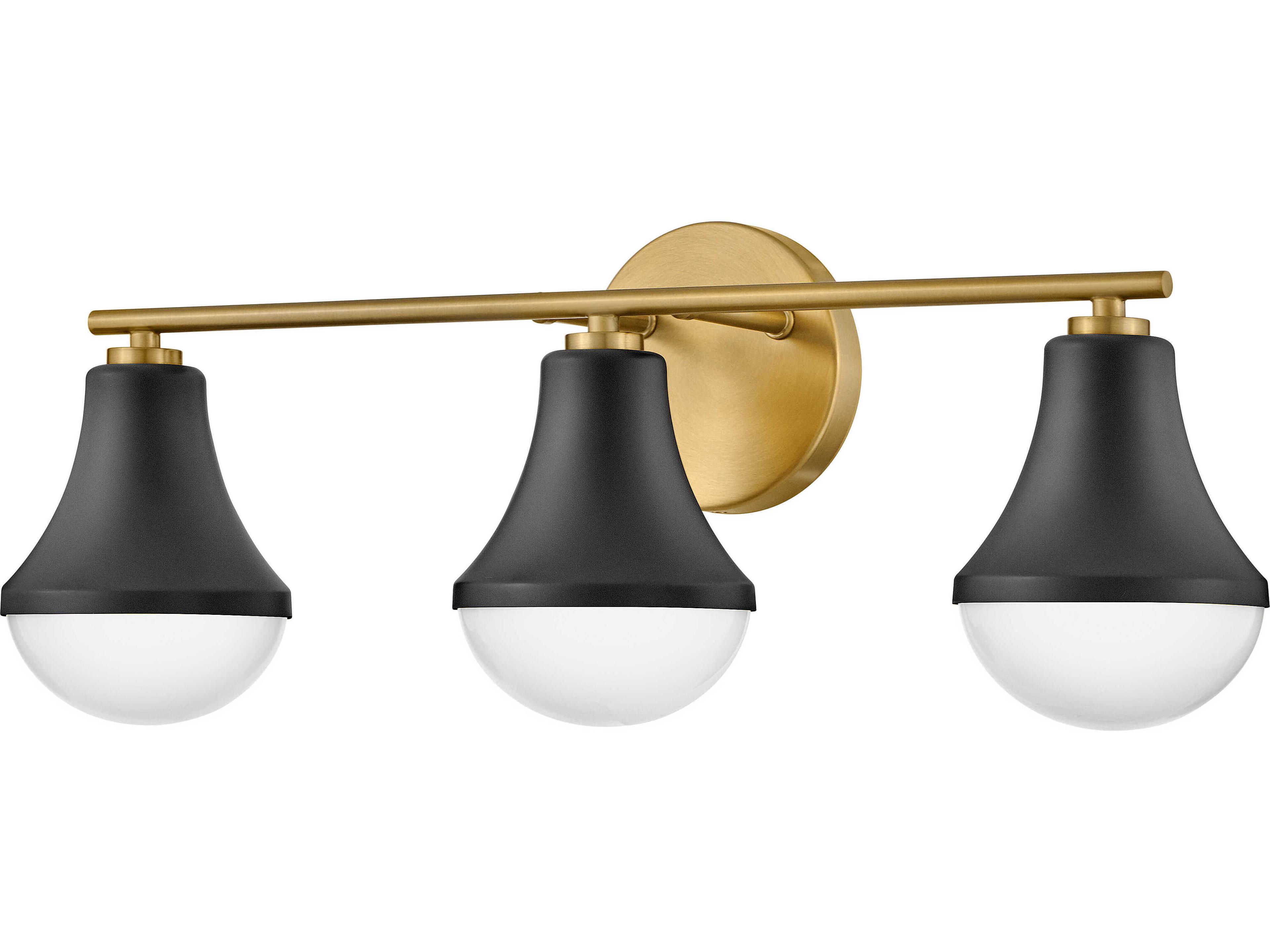 Lark Living Haddie 3-Light Black Lacquered Brass Vanity Light