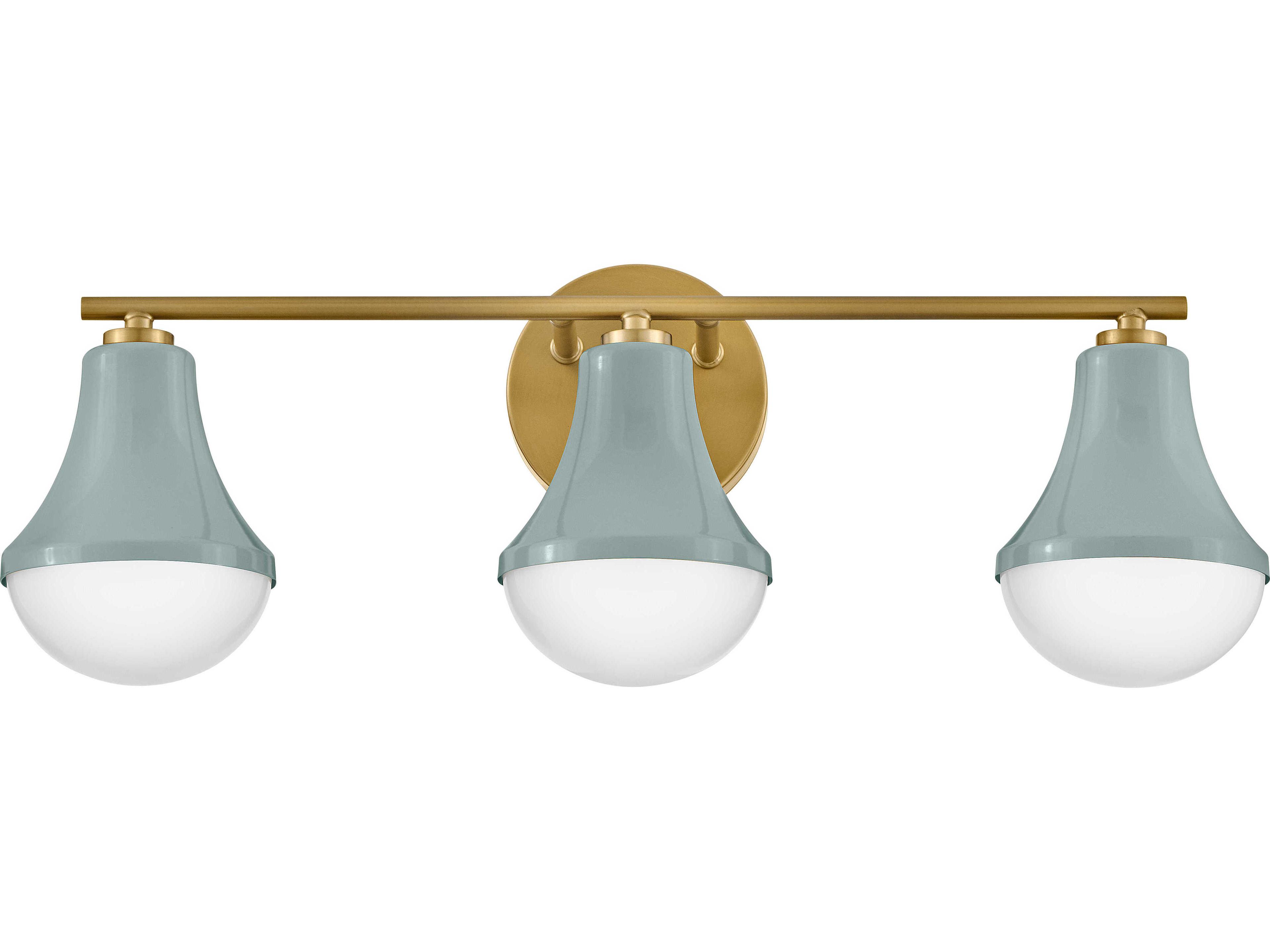 Lark Living Haddie 3-Light Seafoam Lacquered Brass Green Vanity Light