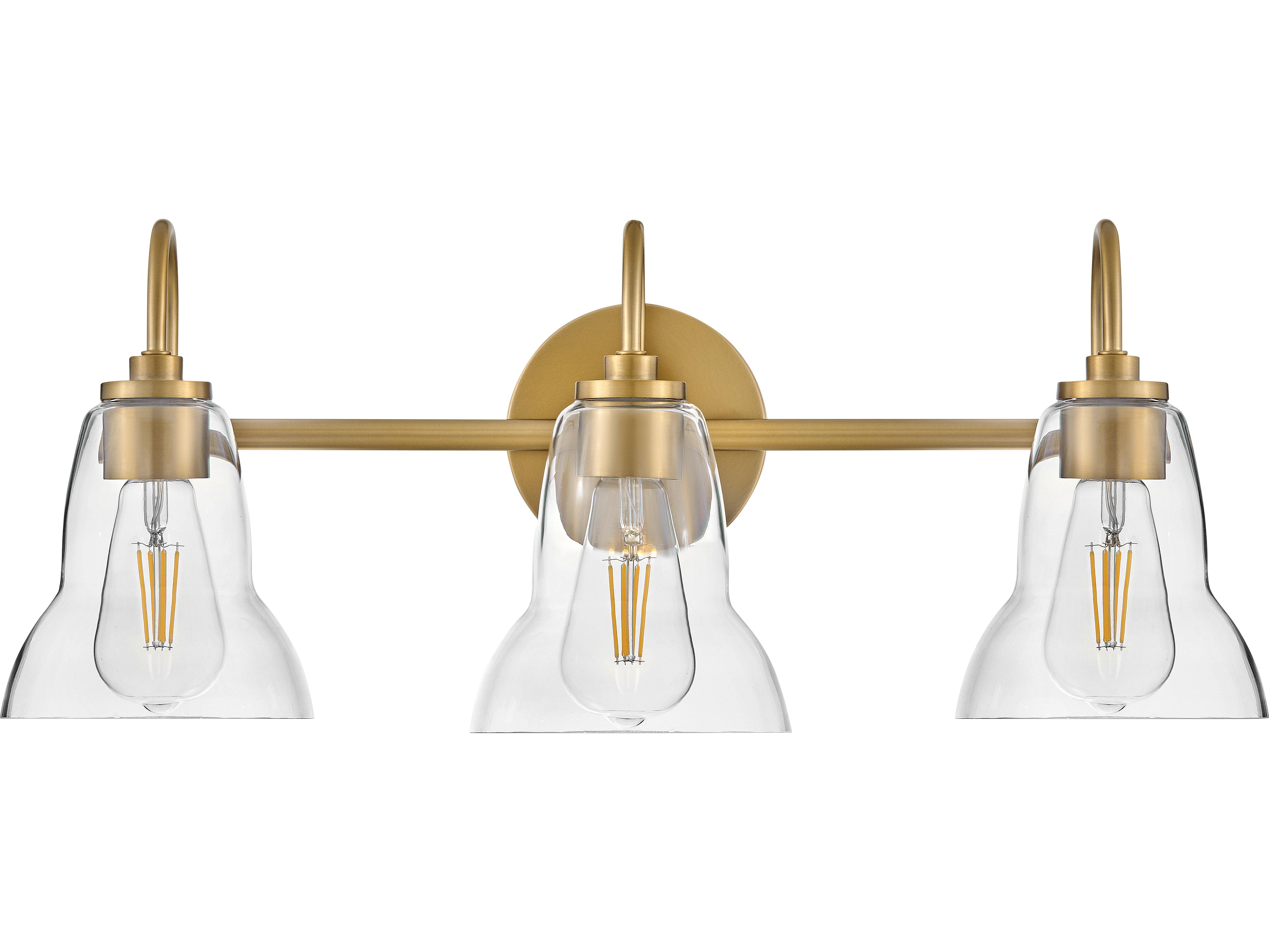 Vera 3-Light Lacquered Brass Vanity Light